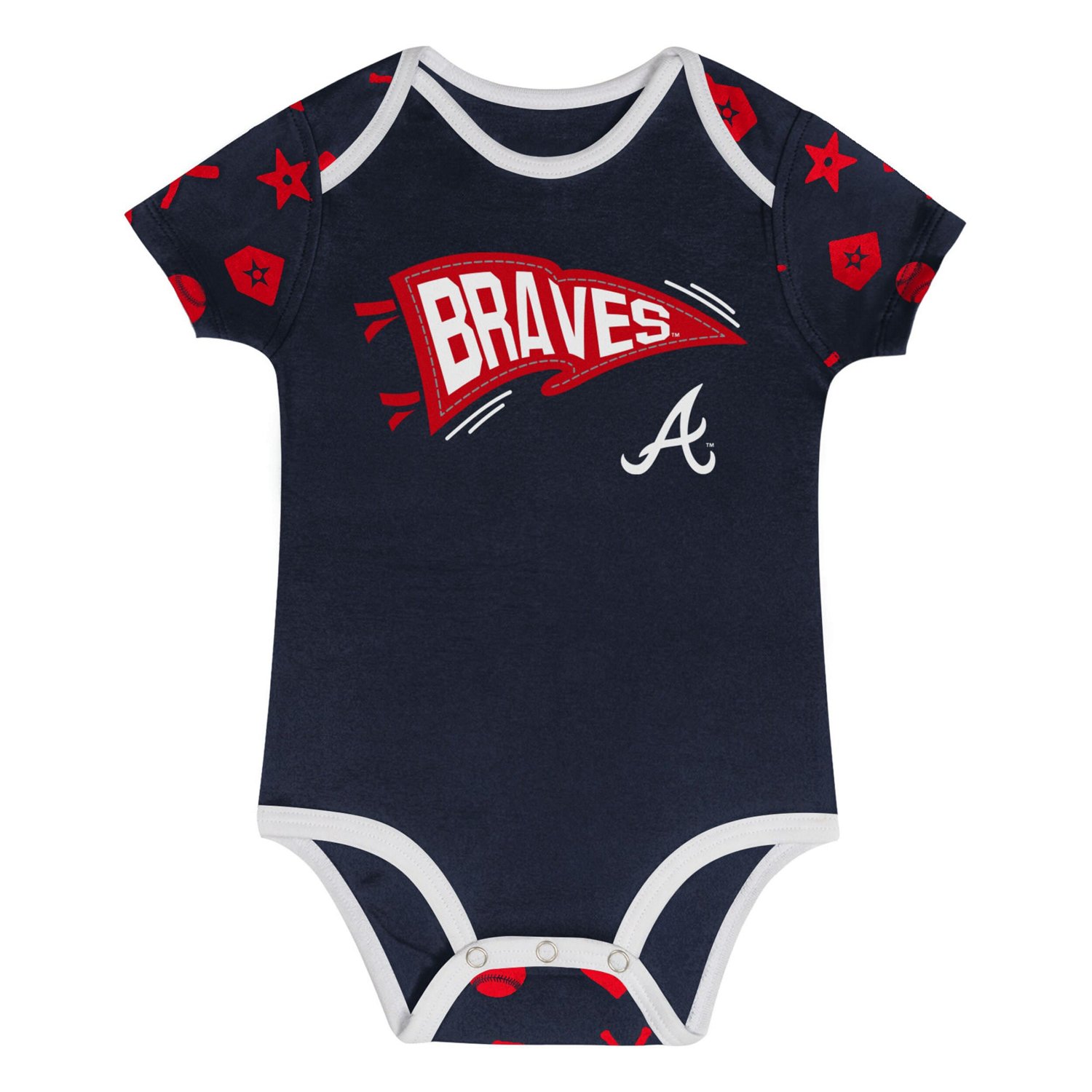Atlanta Braves On Deck 2-Piece Diaper Cover Set