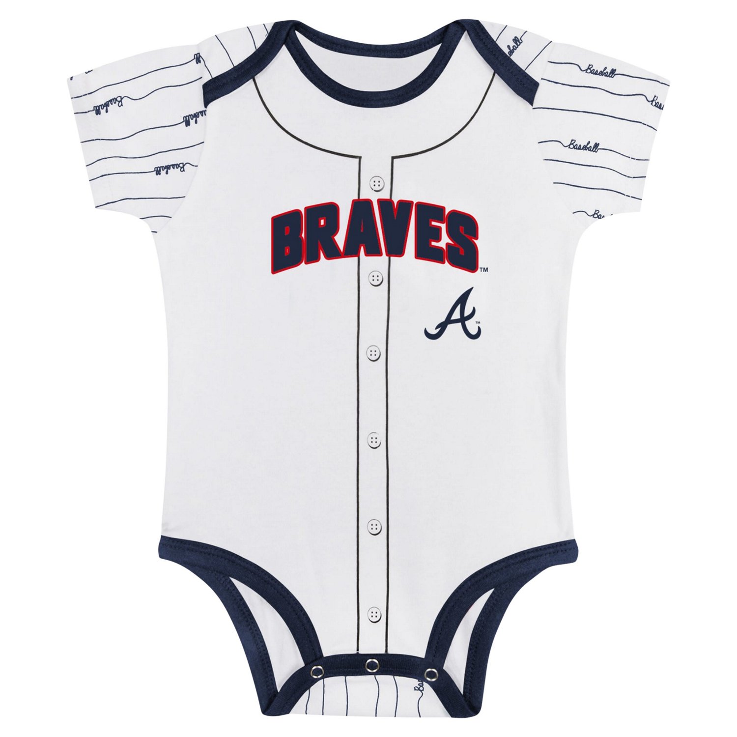 Atlanta Braves Play Ball 2-Pack Bodysuit Set - view number 3