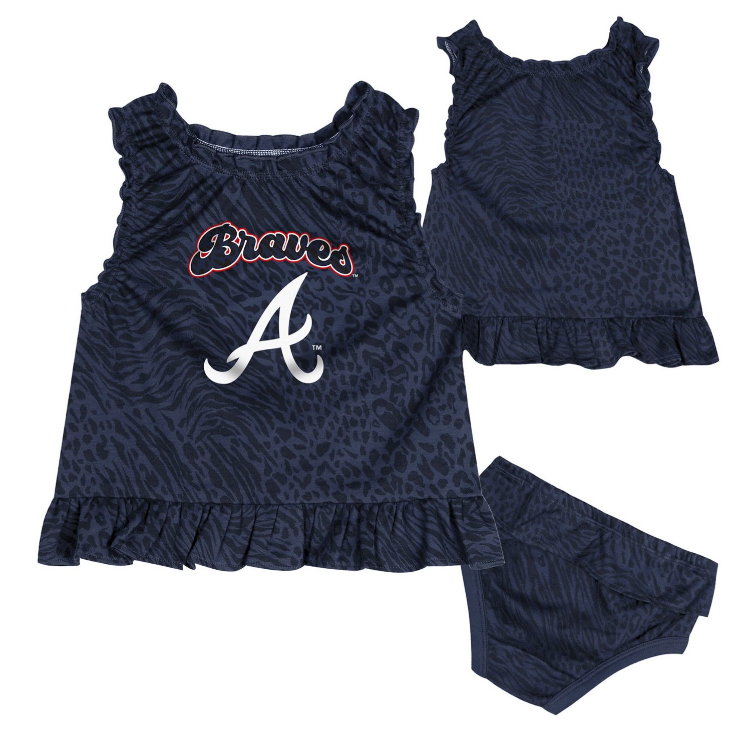 Atlanta Braves Playground Dress Bloomers Set