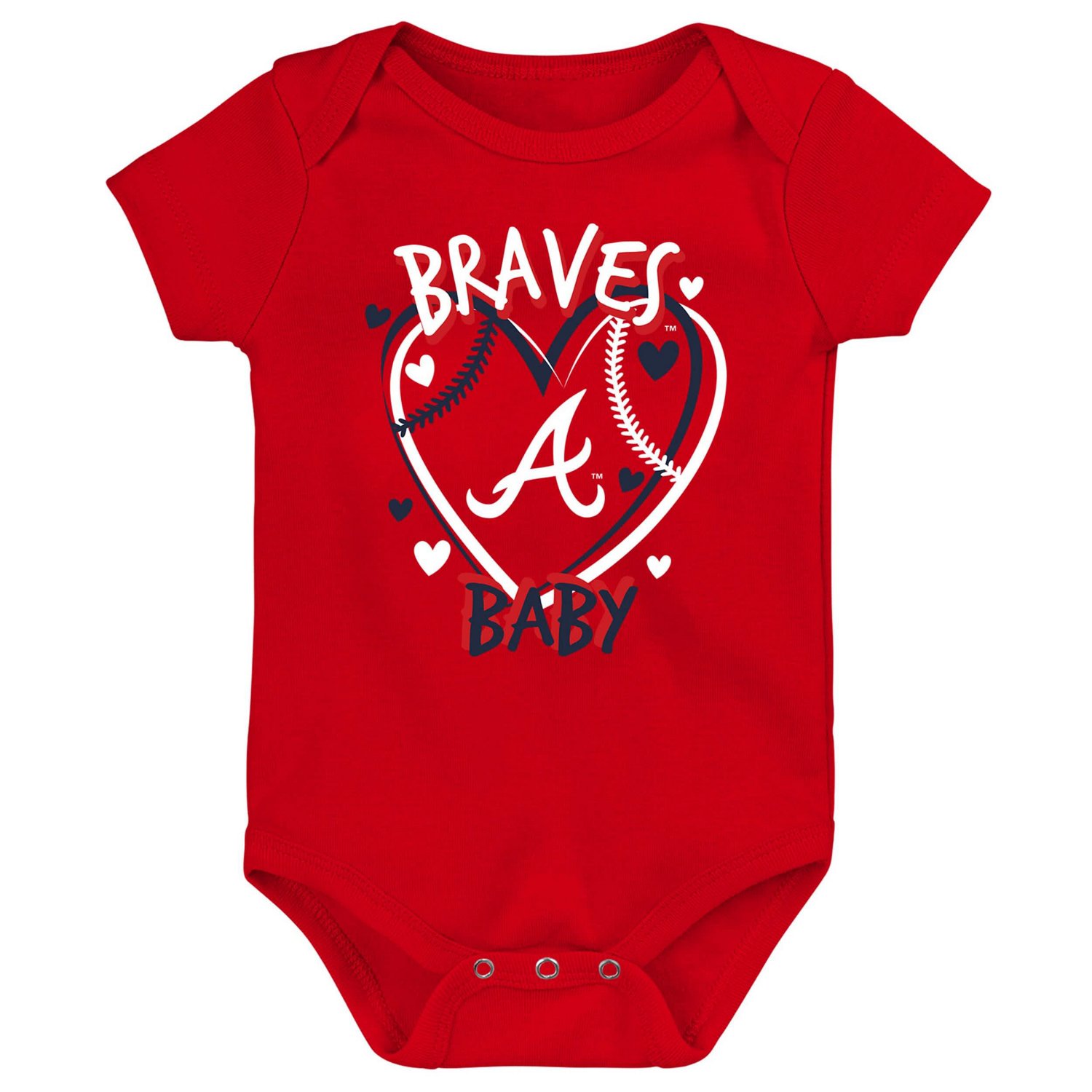 Atlanta Braves Slide Home Three-Pack Bodysuit Set - view number 3