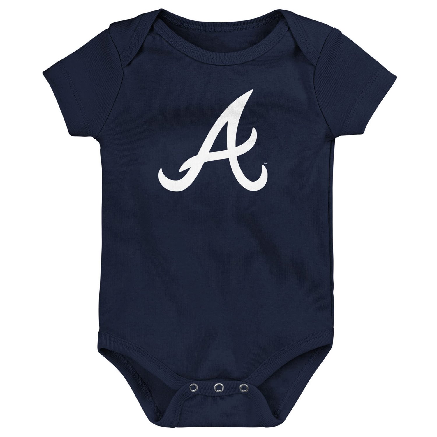 Atlanta Braves Slide Home Three-Pack Bodysuit Set - view number 2
