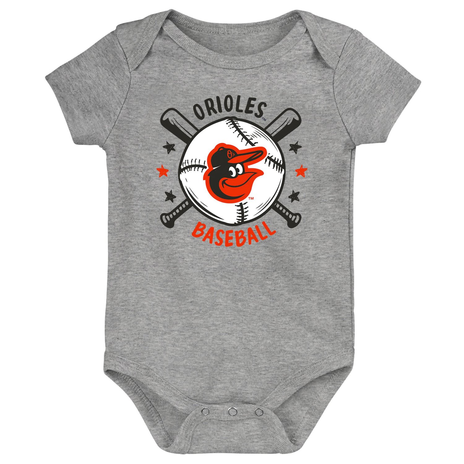 Baltimore Orioles Batter Up 3-Pack Bodysuit Set - view number 4