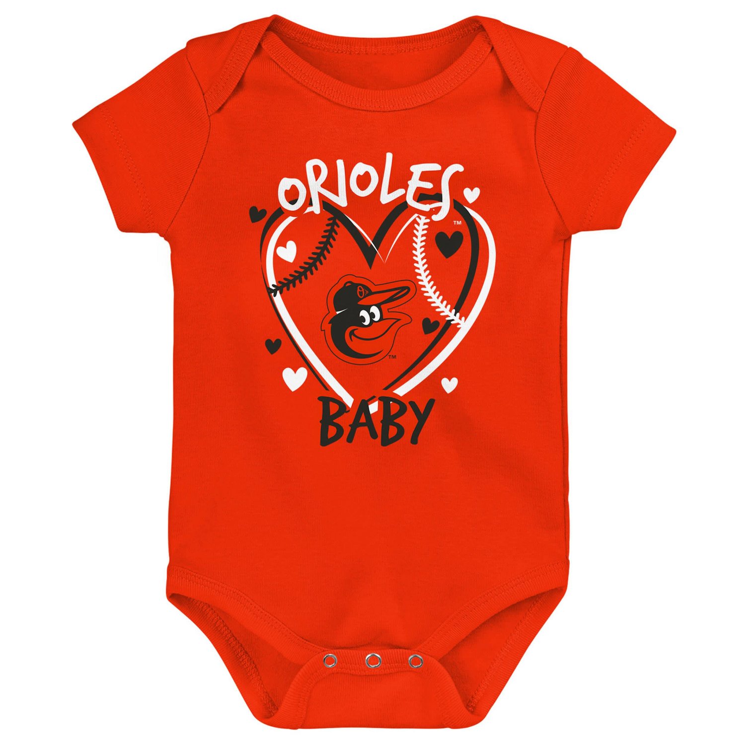 Baltimore Orioles Slide Home Three-Pack Bodysuit Set - view number 3