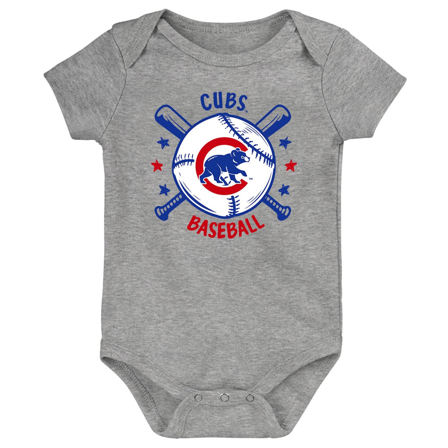 Chicago Cubs Batter Up 3-Pack Bodysuit Set - view number 4