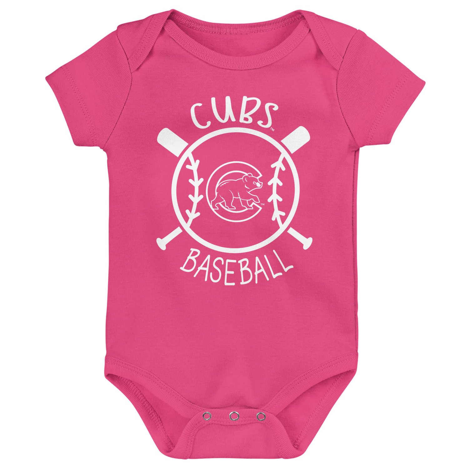Chicago Cubs Slide Home Three-Pack Bodysuit Set - view number 4