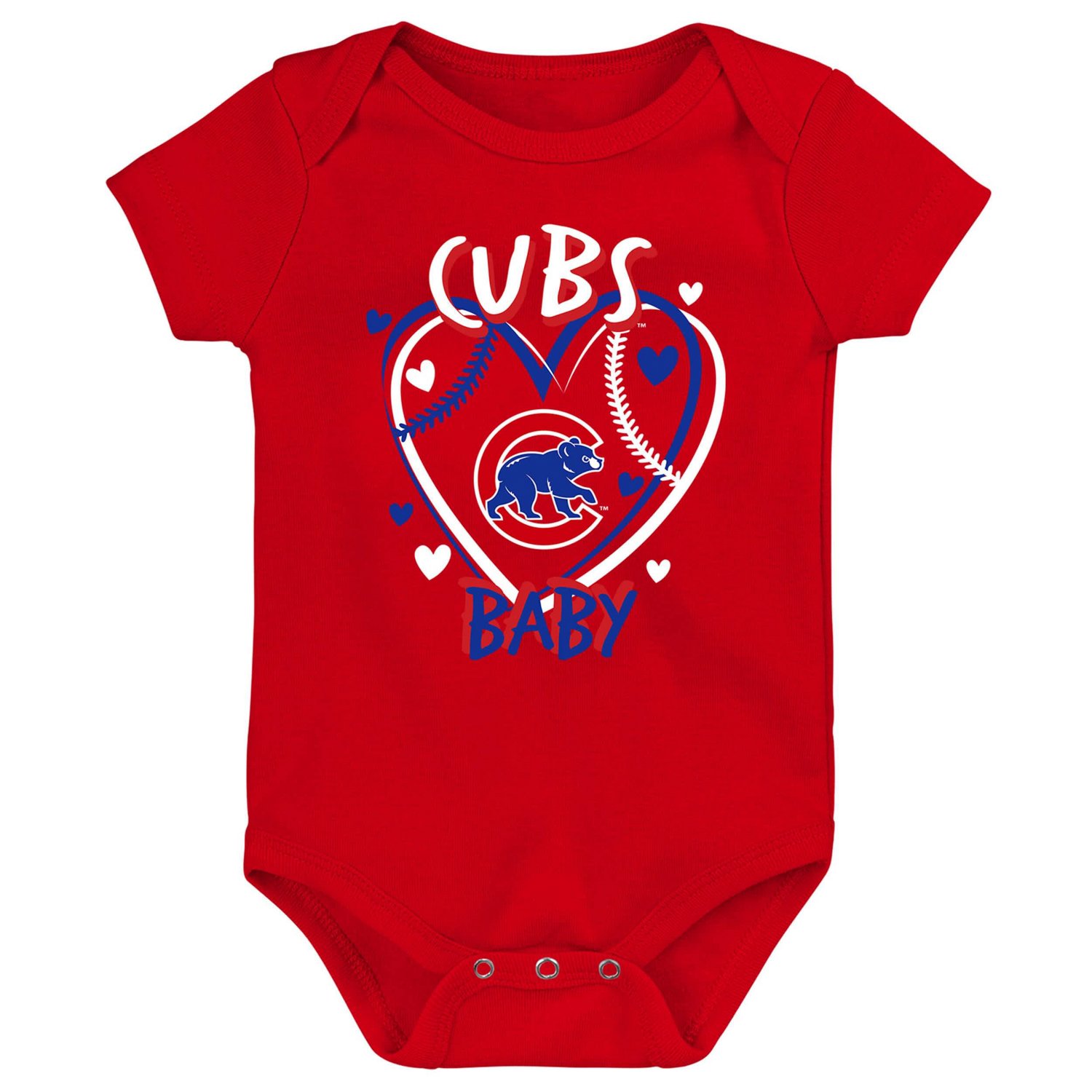 Chicago Cubs Slide Home Three-Pack Bodysuit Set - view number 3