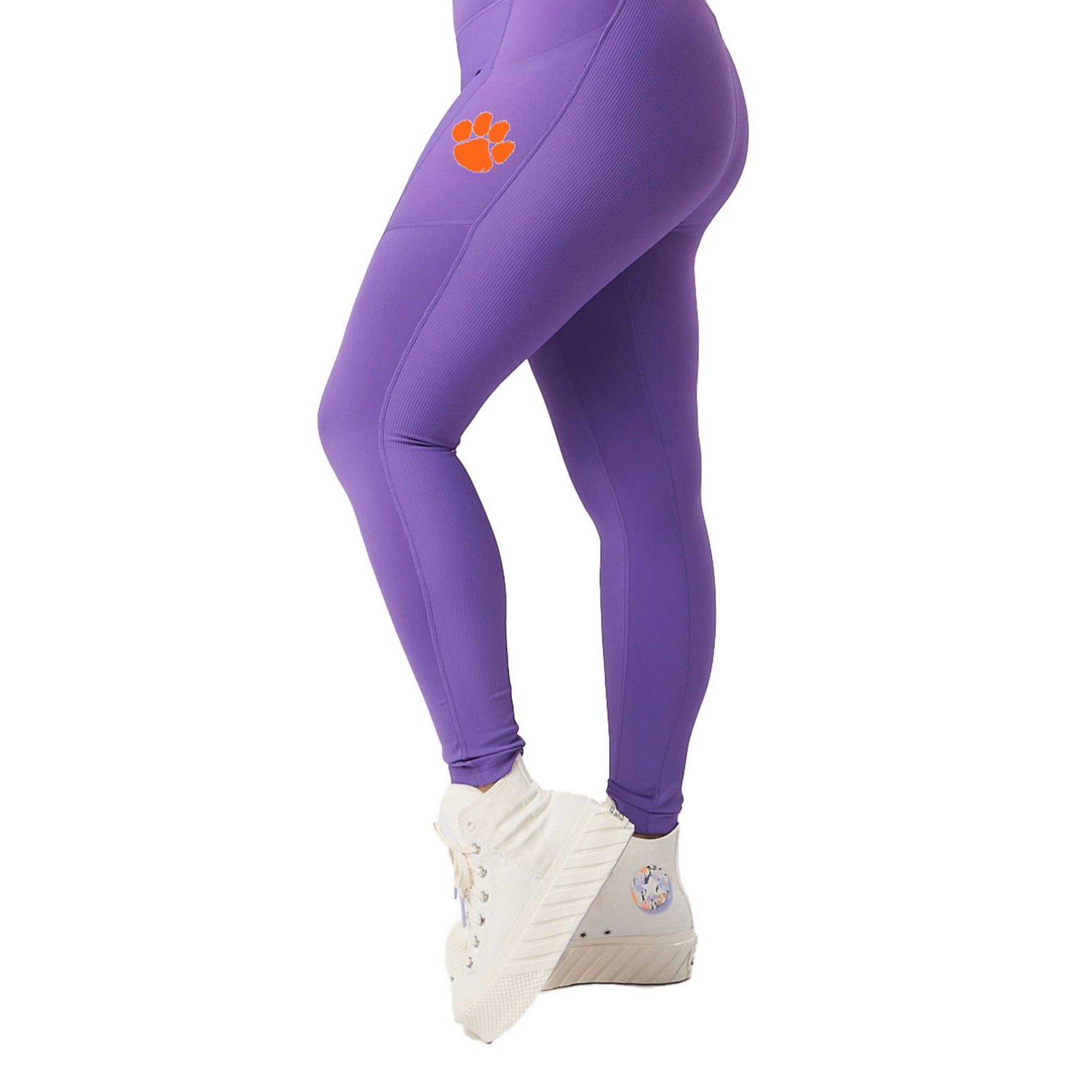 Clemson Tigers 7 8 Mixed Media Pocket iLeggings