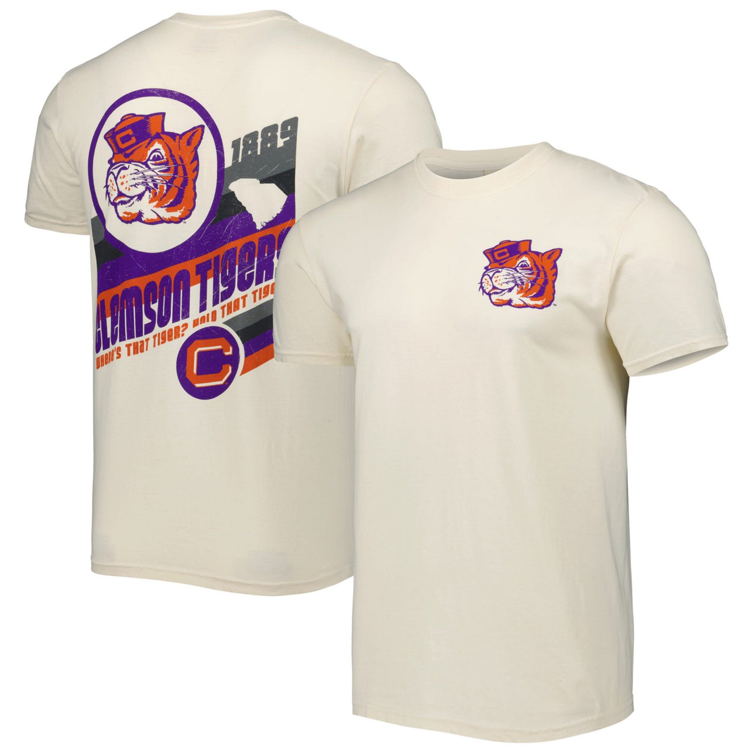 Clemson Tigers Vault Vintage Comfort Color T-Shirt - view number 1