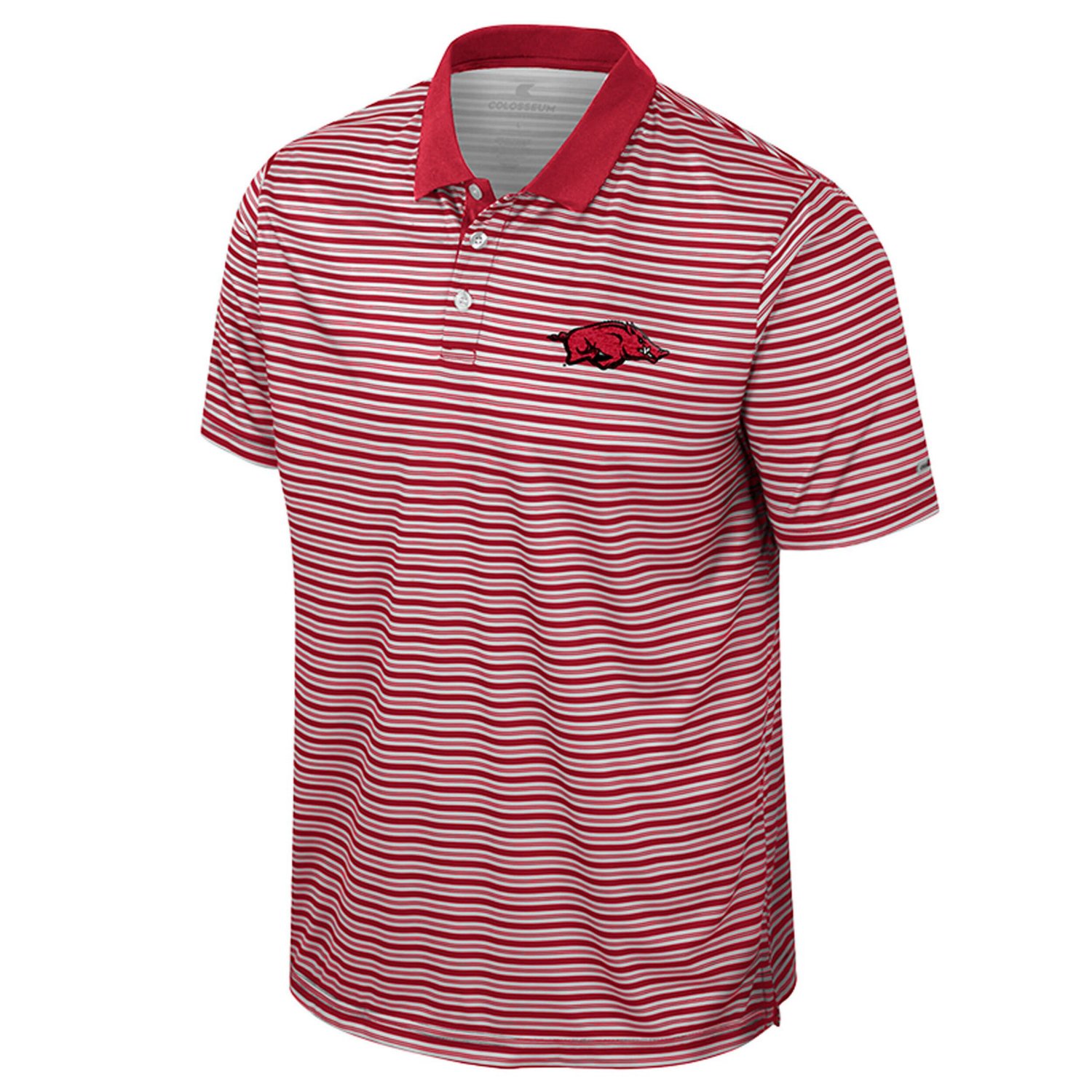 Colosseum Arkansas Razorbacks Striped Polo                                                                                       - view number 2