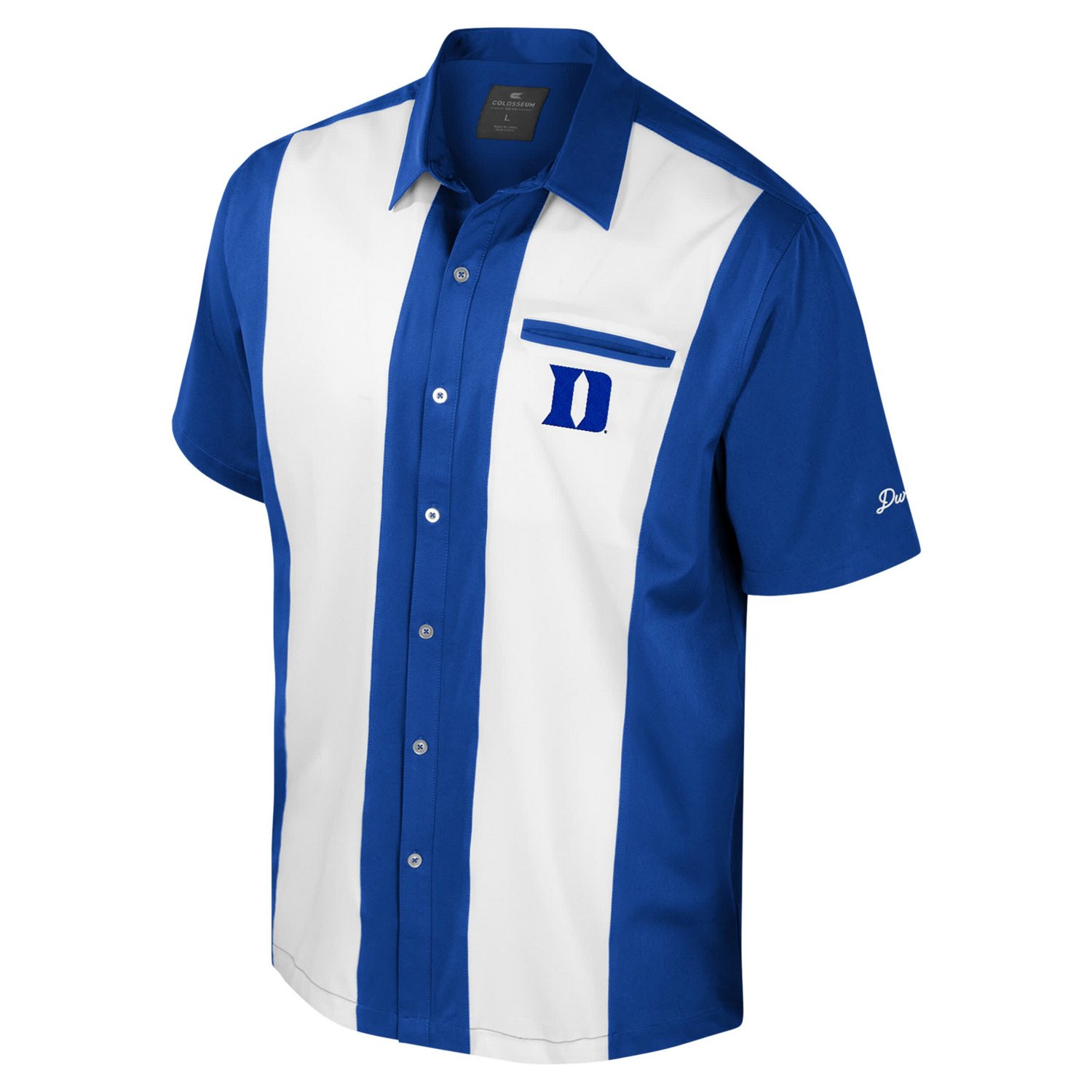 Colosseum Duke Blue Devils Strike Bowling Button-Up Shirt