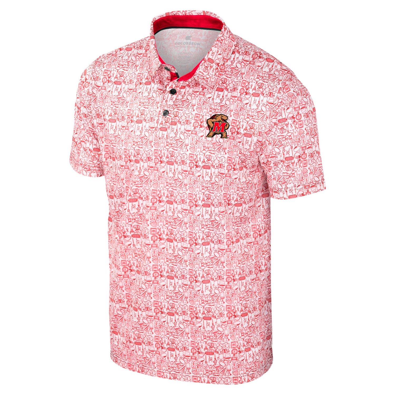 Colosseum Maryland Terrapins It's Time Allover Print Polo - view number 2