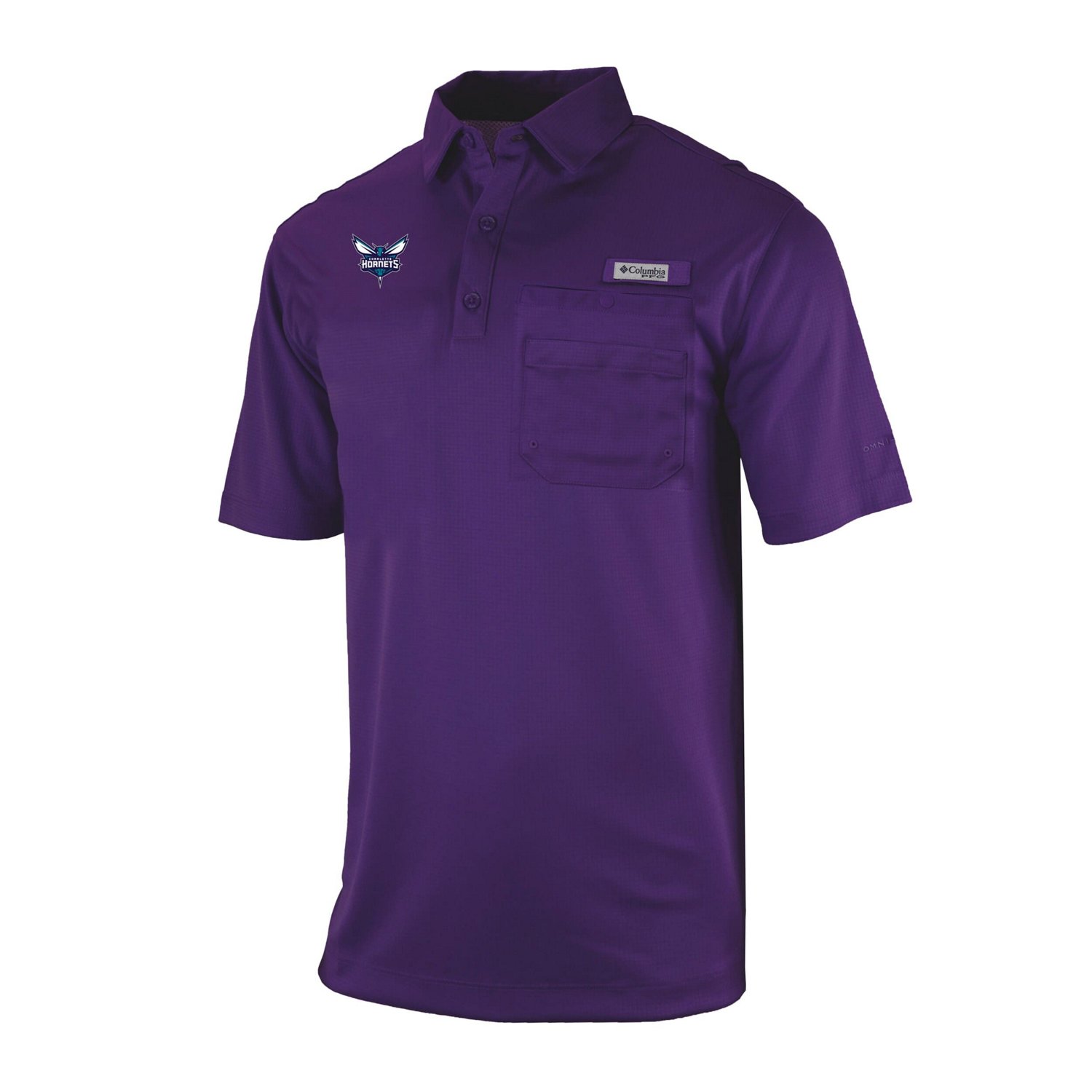Columbia Charlotte Hornets Omni-Wick Flycaster Pocket Polo                                                                       - view number 2