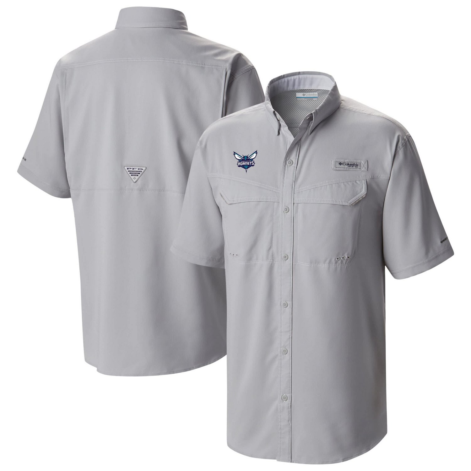 Columbia Charlotte Hornets Omni-Wick Low Drag Offshore Button-Up Shirt