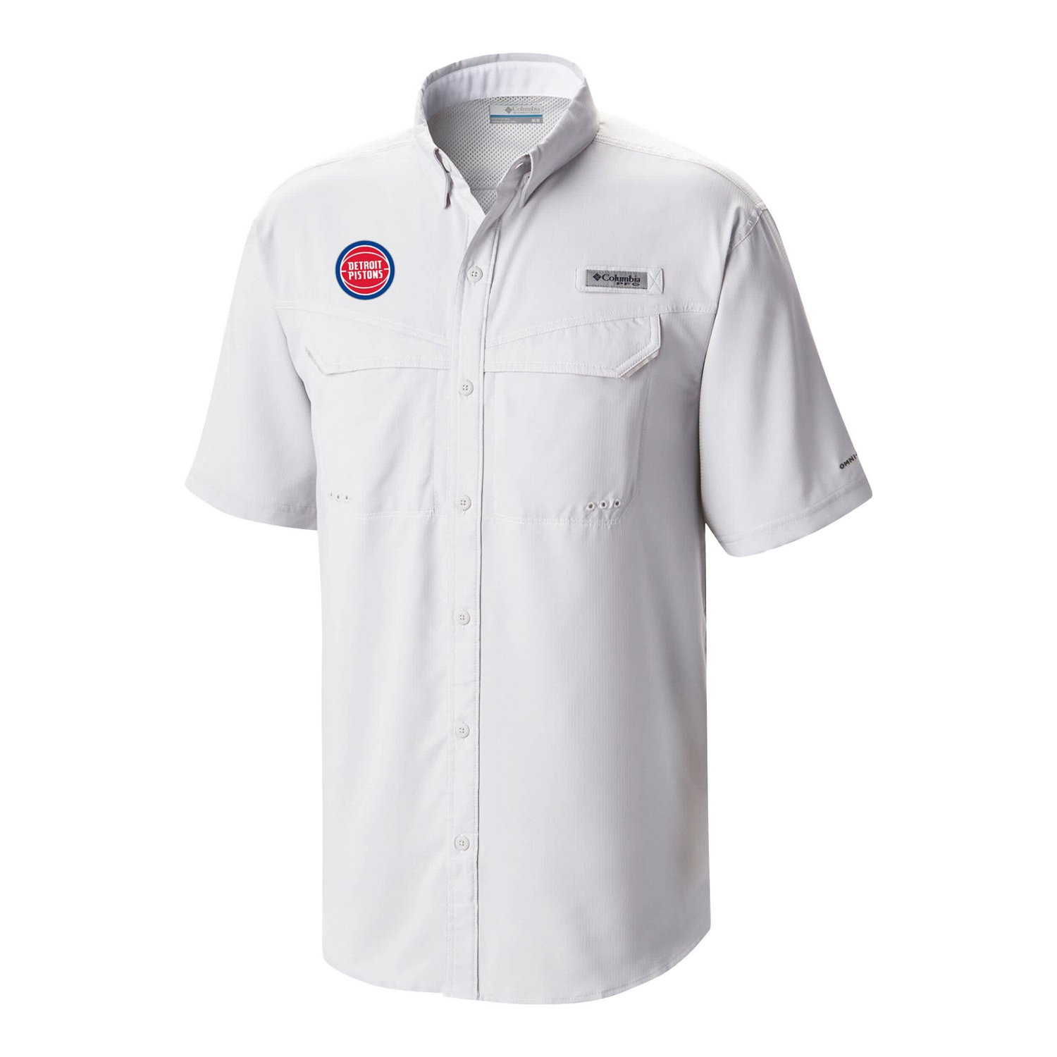 Columbia Detroit Pistons Omni-Wick Low Drag Offshore Button-Up Shirt                                                             - view number 2