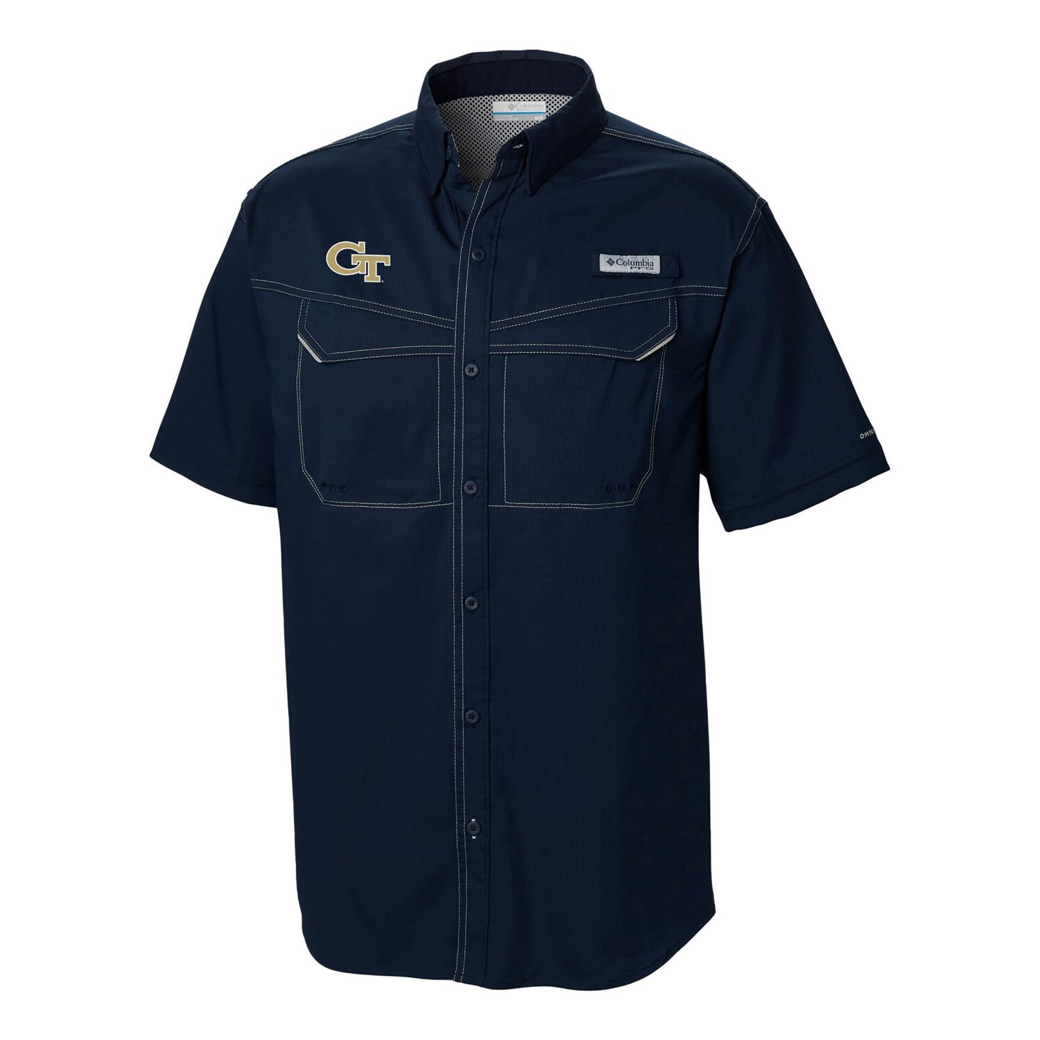 Columbia Georgia Tech Yellow Jackets Low Drag Offshore Omni-Wick Button-Up Shirt                                                 - view number 2