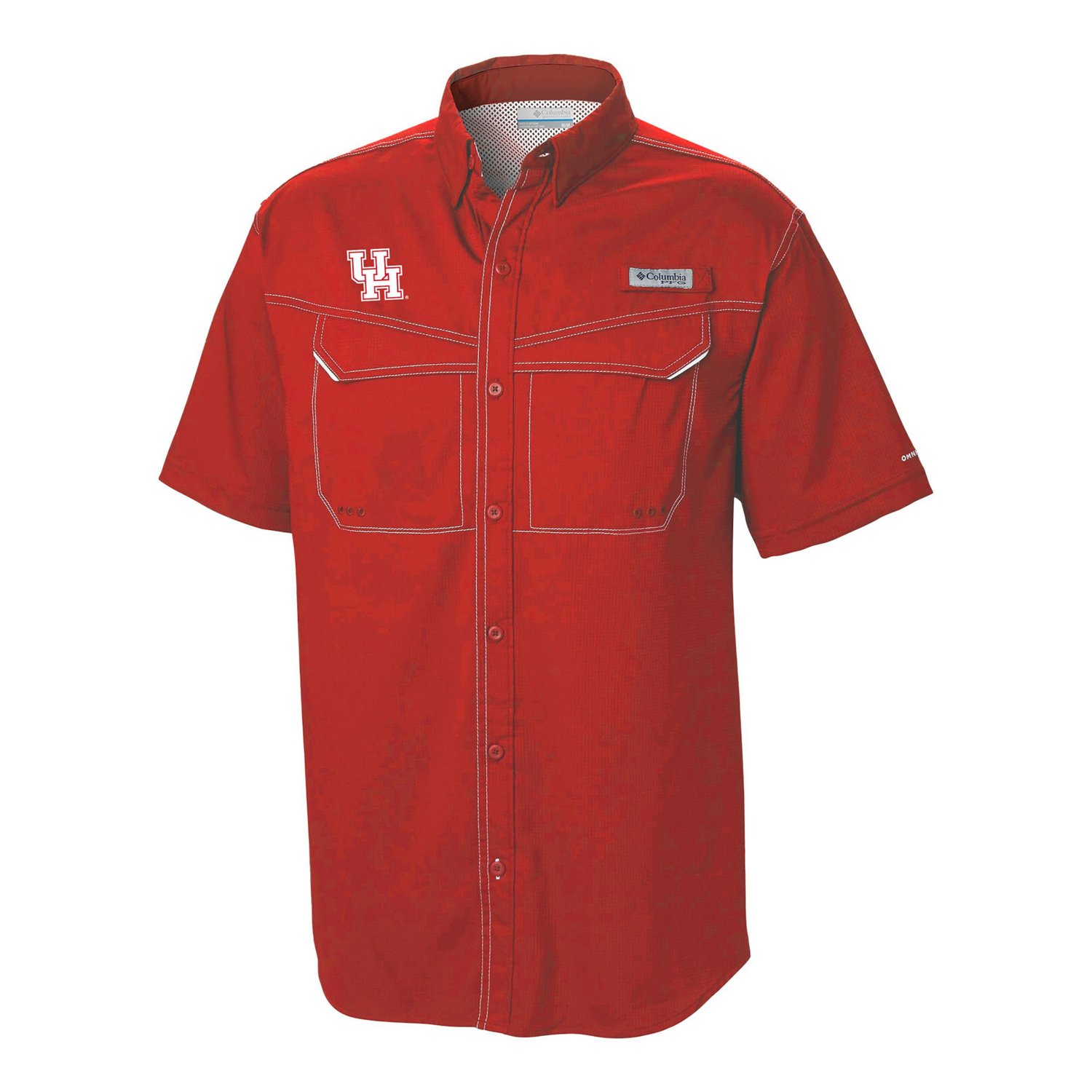 Columbia Houston Cougars Low Drag Offshore Omni-Wick Button-Up Shirt - view number 2