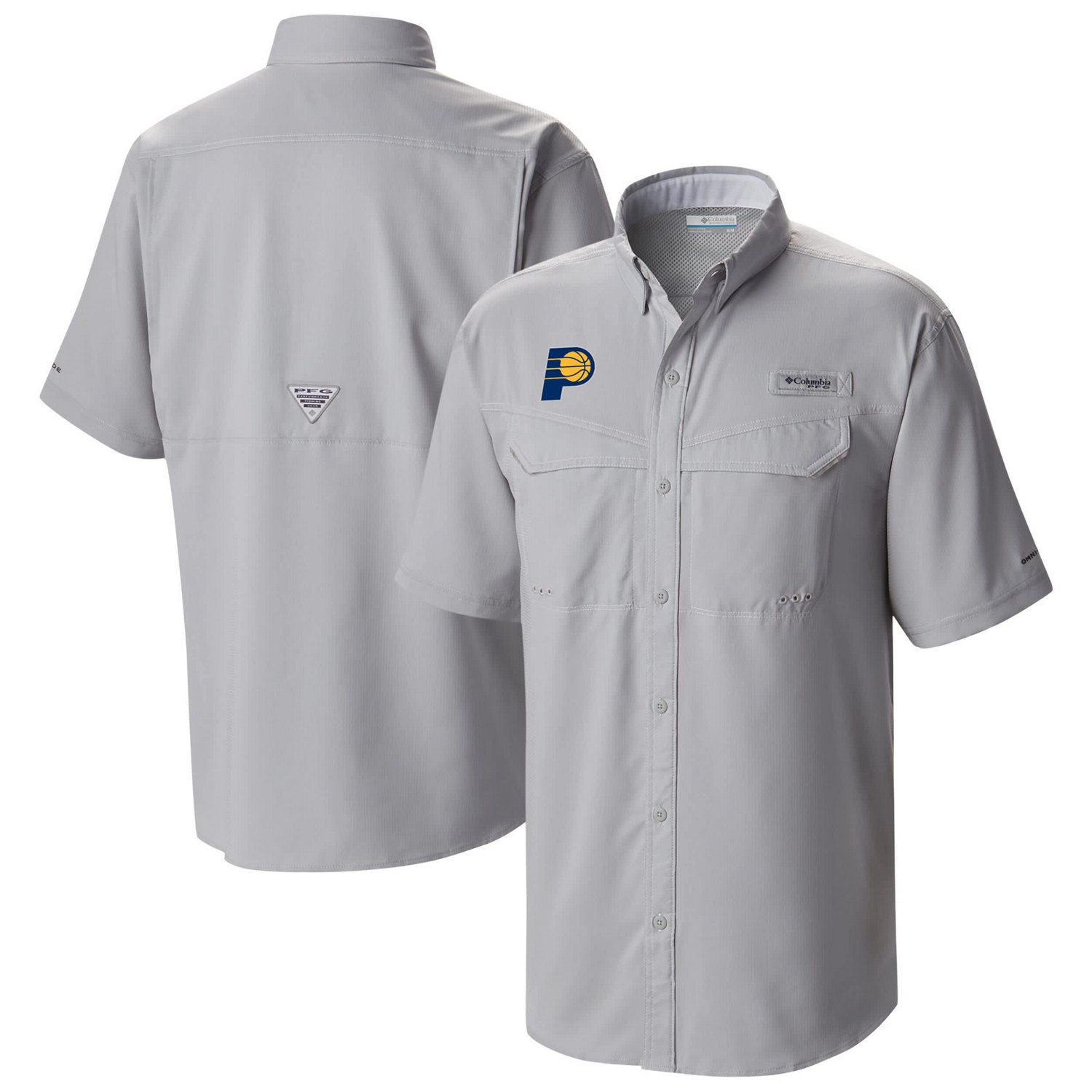 Columbia Indiana Pacers Omni-Wick Low Drag Offshore Button-Up Shirt