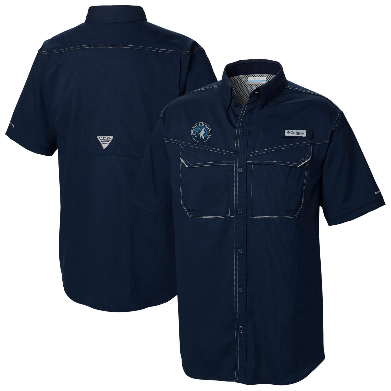 Columbia Minnesota Timberwolves Omni-Wick Low Drag Offshore Button-Up Shirt
