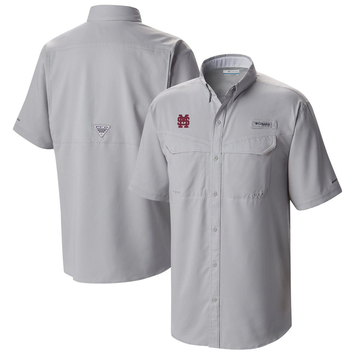 Columbia Mississippi State Bulldogs Low Drag Offshore Omni-Wick Button-Up Shirt