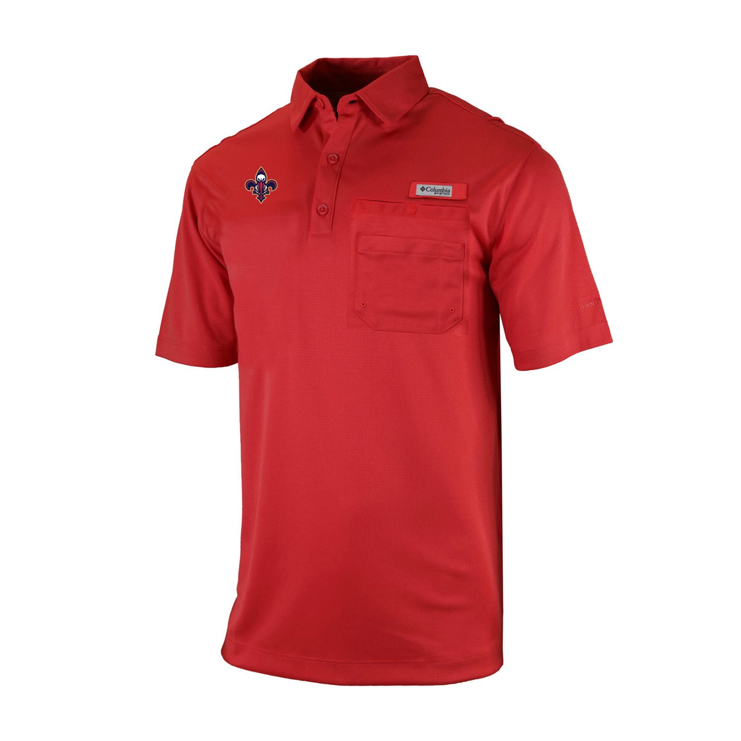 Columbia New Orleans Pelicans Omni-Wick Flycaster Pocket Polo                                                                    - view number 2