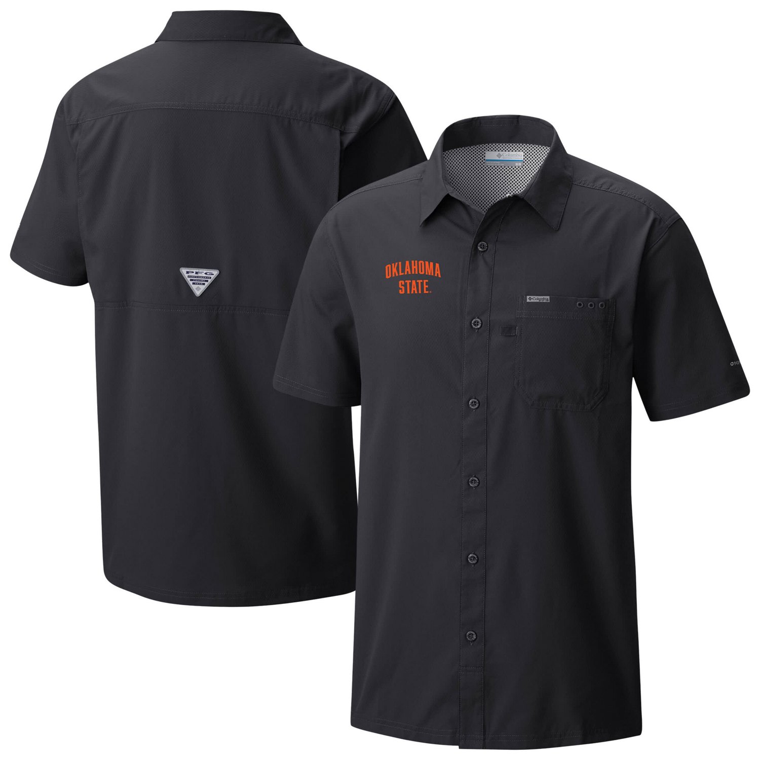 Columbia Oklahoma State Cowboys Slack Tide Omni-Wick Button-Up Camp Shirt