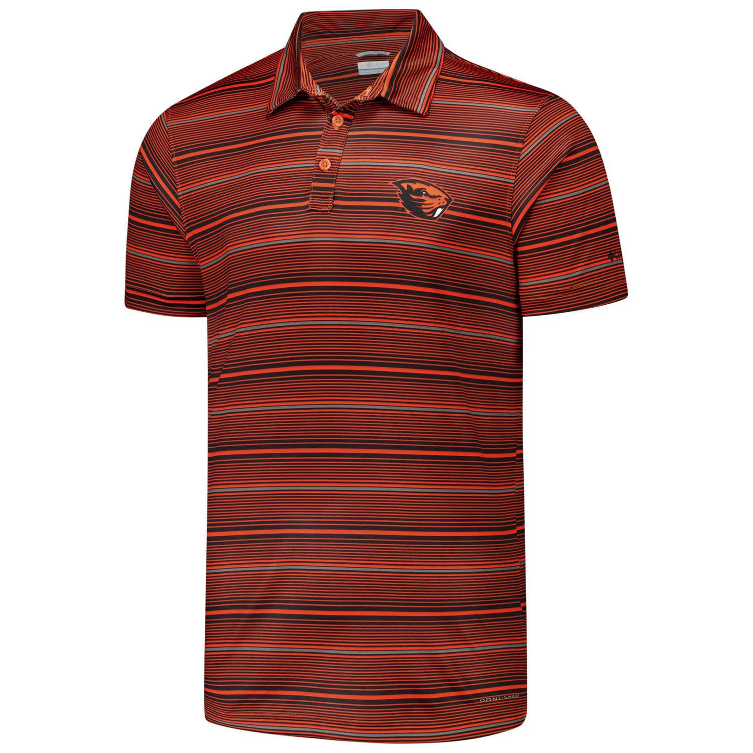 Columbia Oregon State Beavers PFG Super Terminal Tackle Omni-Shade Stripe Polo                                                   - view number 2