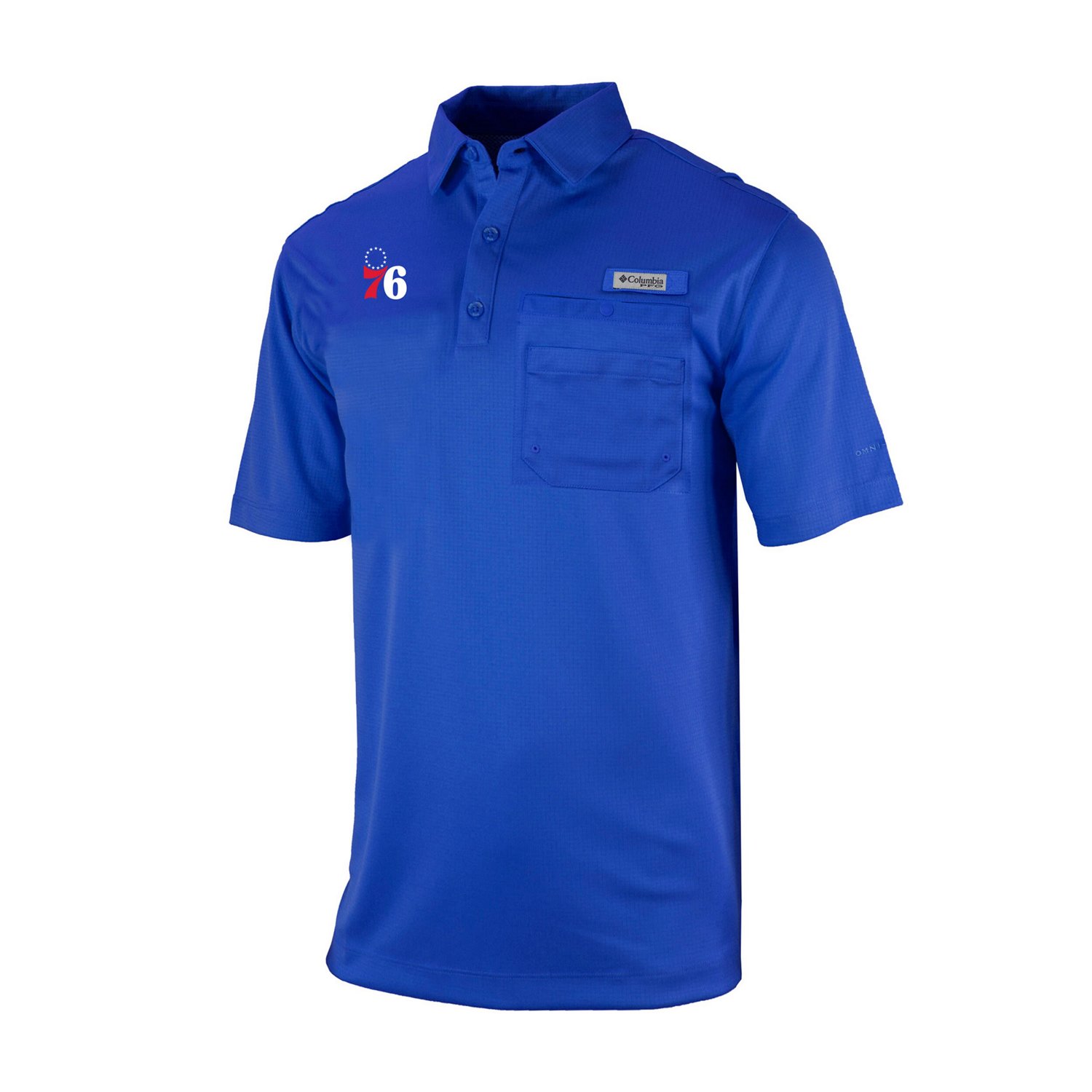 Columbia Philadelphia 76ers Omni-Wick Flycaster Pocket Polo - view number 2