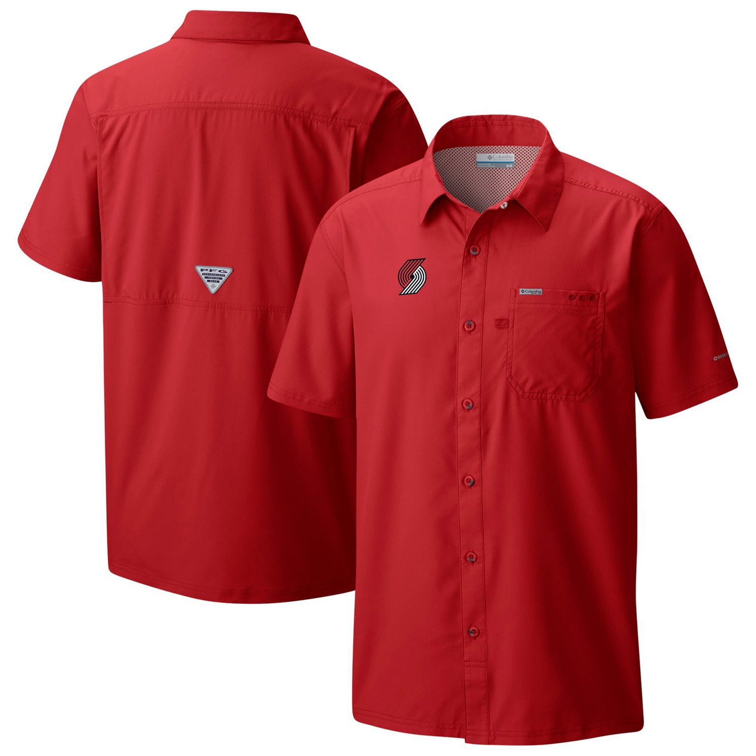 Columbia Portland Trail Blazers Slack Tide Camp Button-Up Shirt                                                                  - view number 1