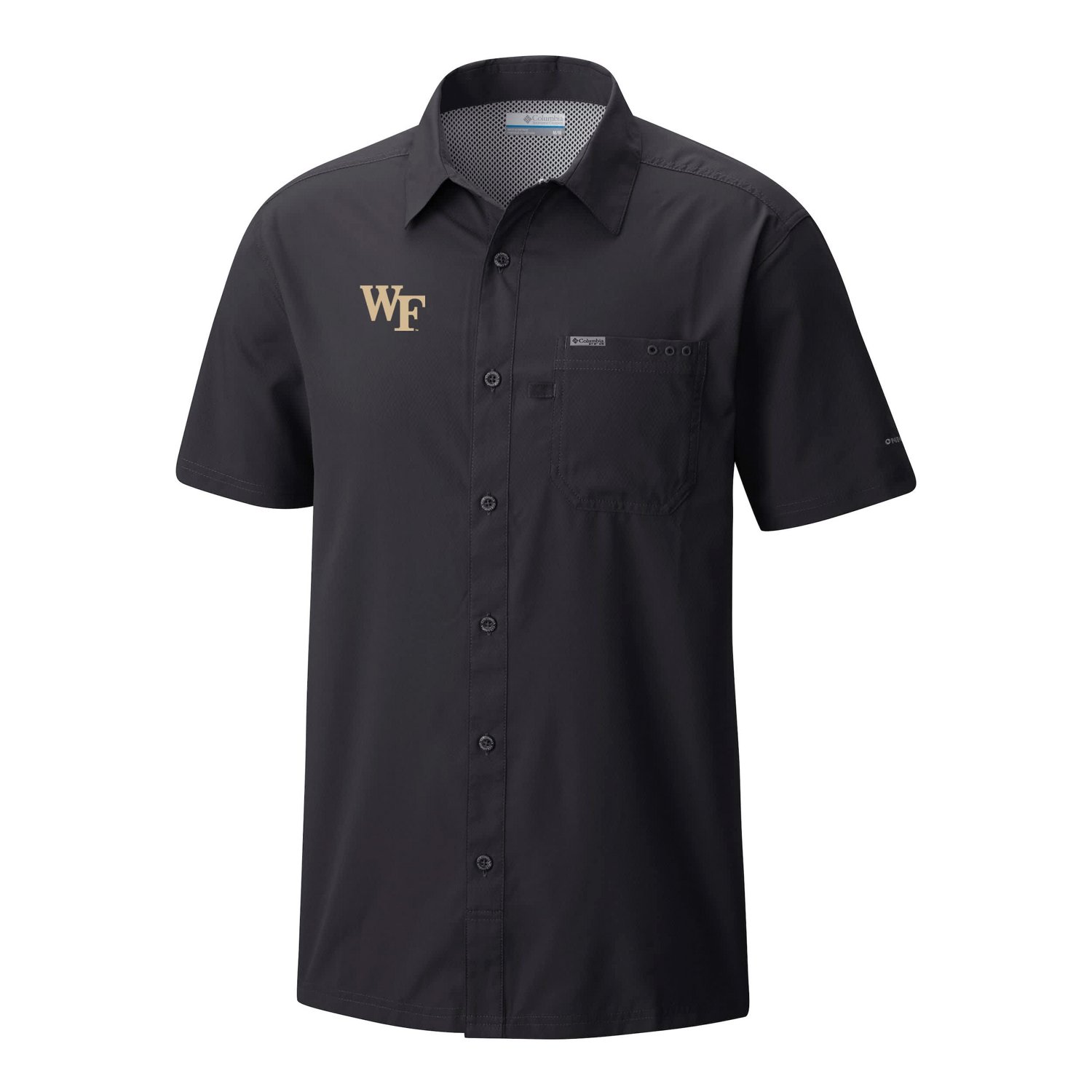 Columbia Wake Forest Demon Deacons Slack Tide Omni-Wick Button-Up Camp Shirt                                                     - view number 2