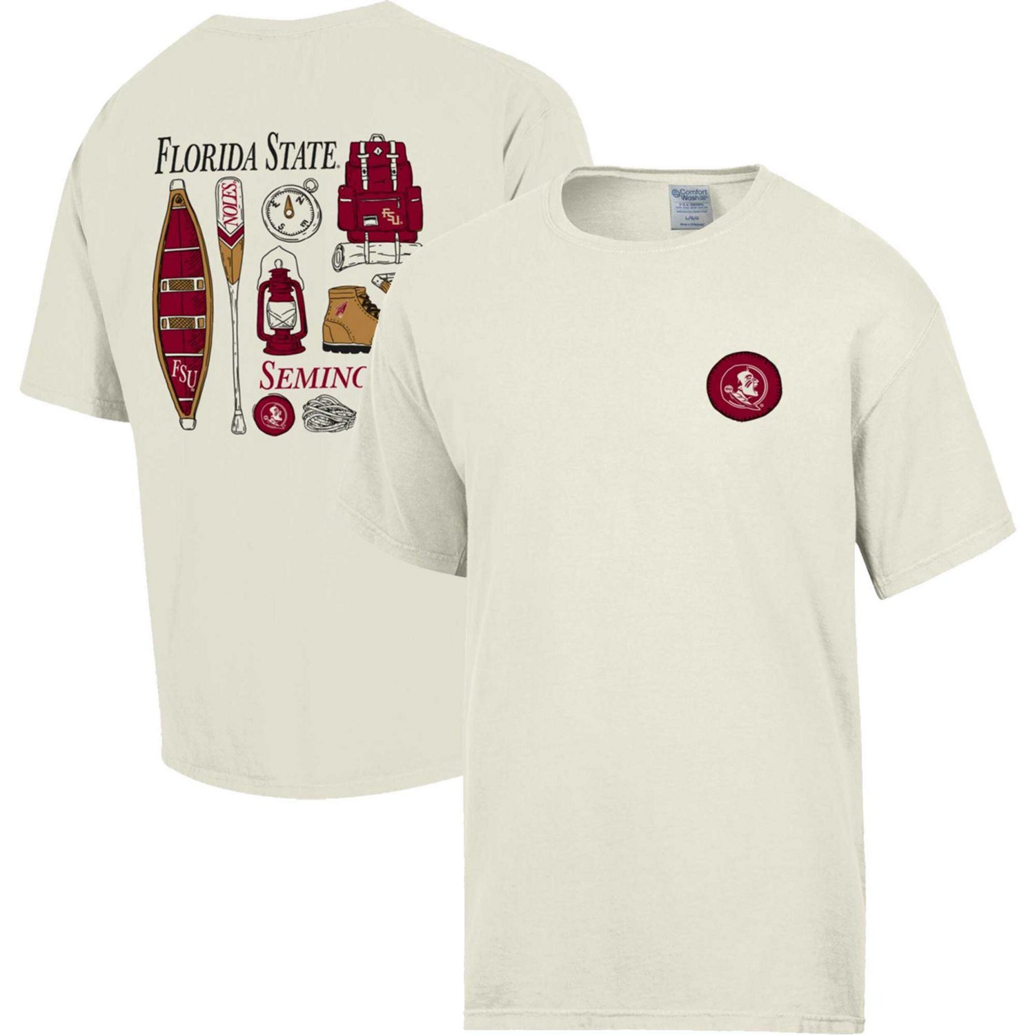 Comfort Wash Florida State Seminoles Camping Trip T-Shirt