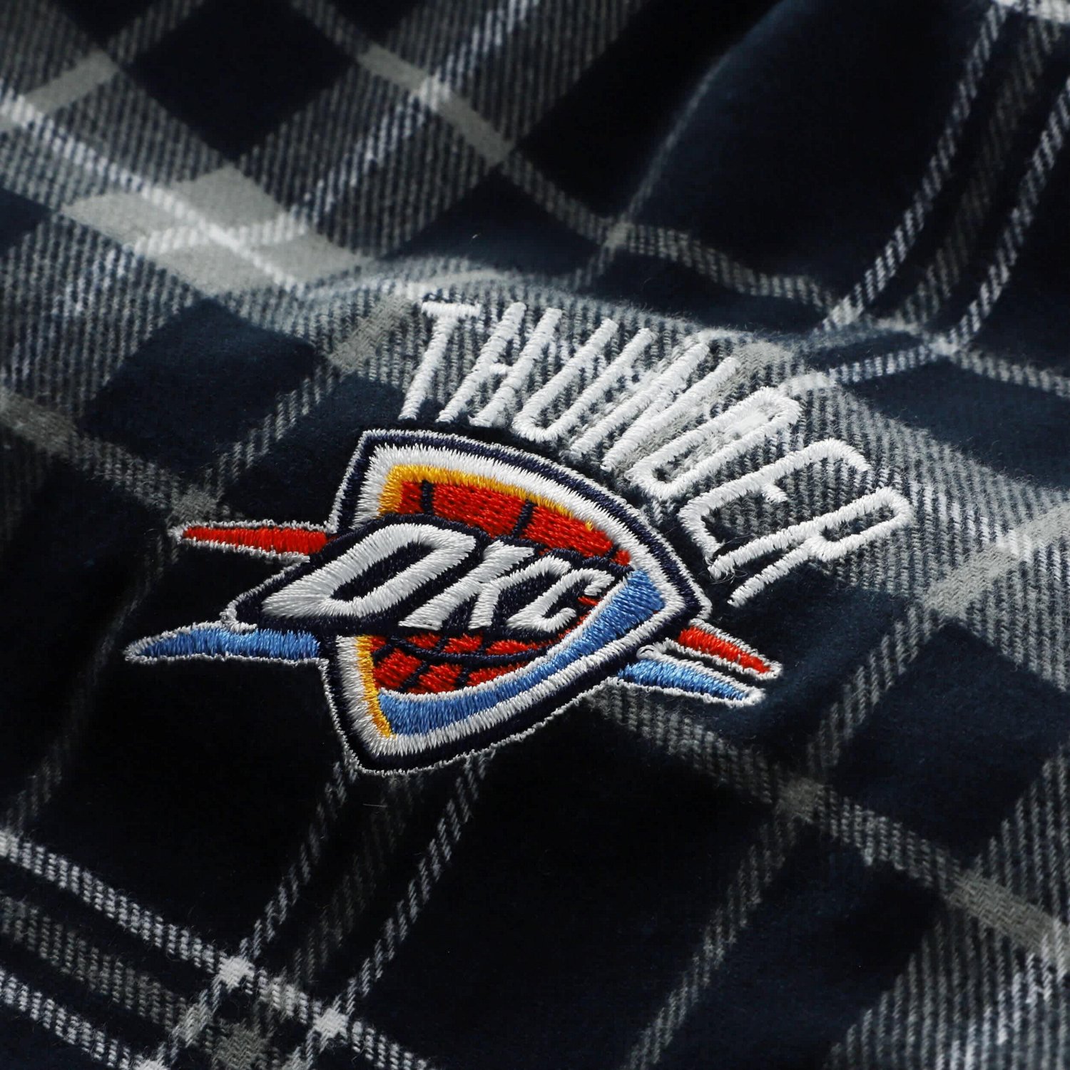 Concepts Sport Gray Oklahoma City Thunder Ultimate Plaid Flannel Pants - view number 4