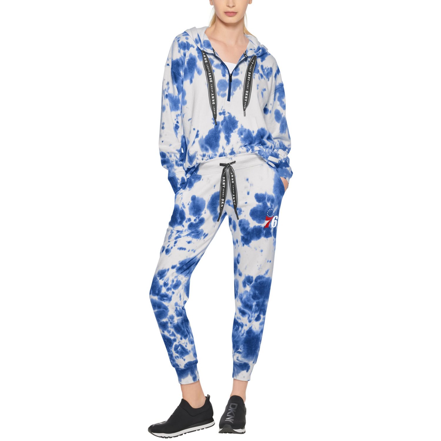 DKNY Sport Royal Philadelphia 76ers Melody Tie-Dye Jogger Pants                                                                  - view number 4