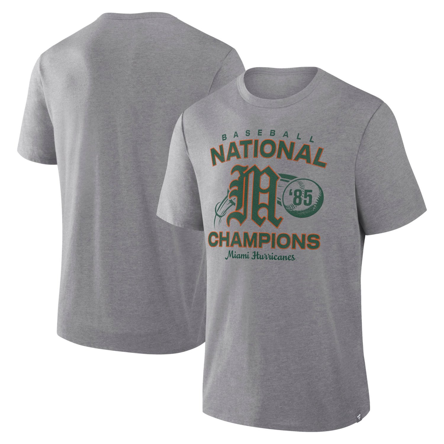 Fanatics Miami Hurricanes Dynamic Showdown Tri-Blend T-Shirt                                                                     - view number 1