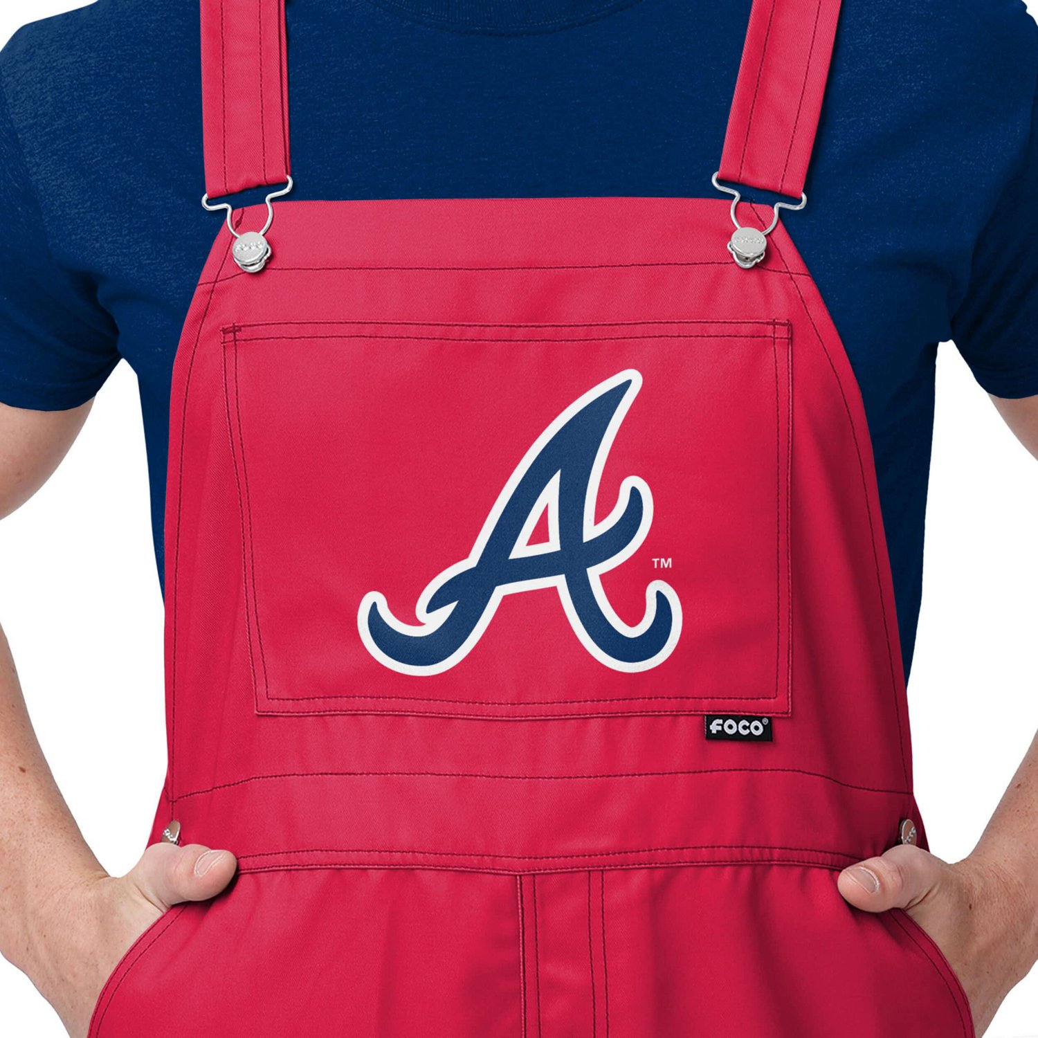 FOCO Atlanta Braves Big Logo Overalls - view number 4