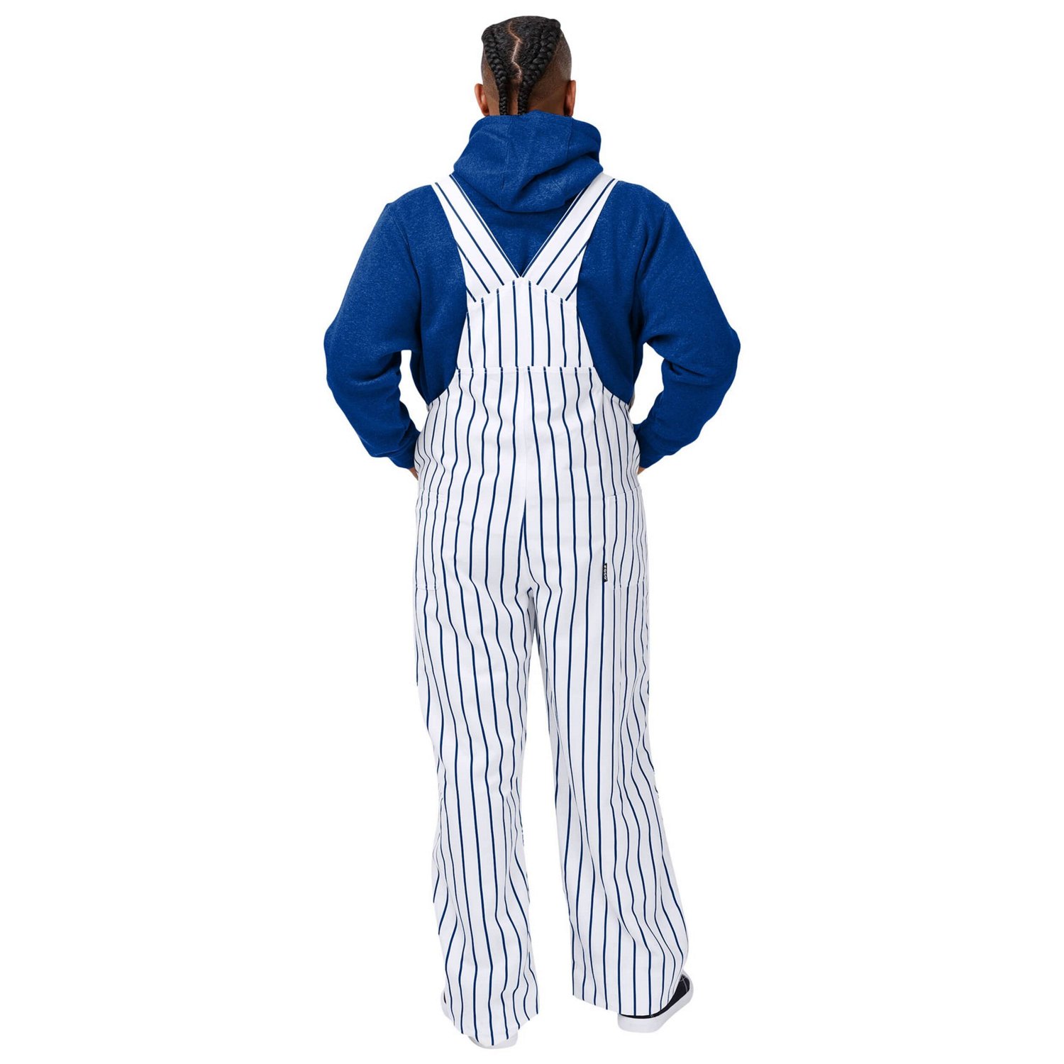 FOCO Chicago Cubs Pinstripe Bib Overalls - view number 2
