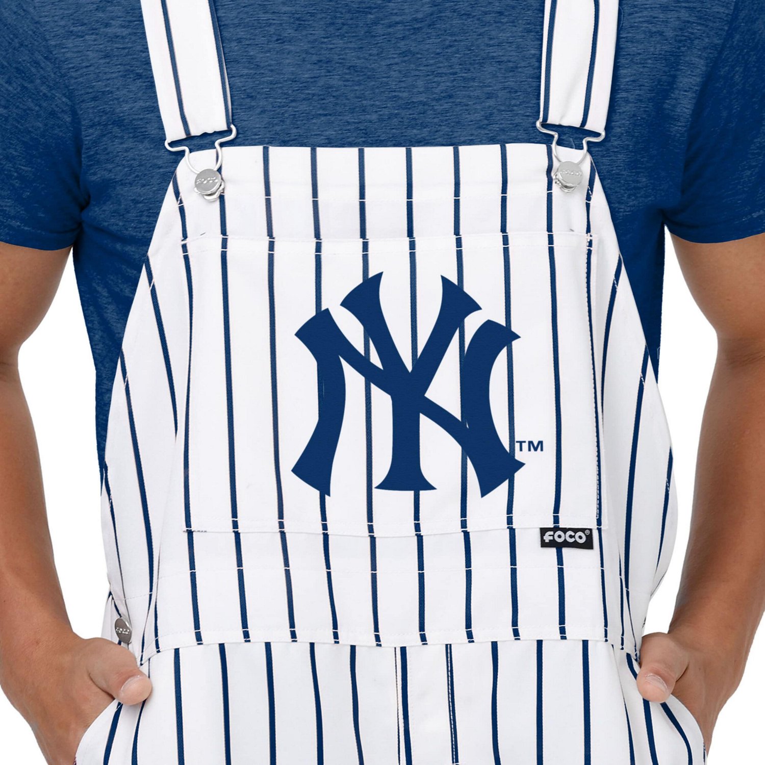FOCO New York Yankees Pinstripe Bib Overalls - view number 4