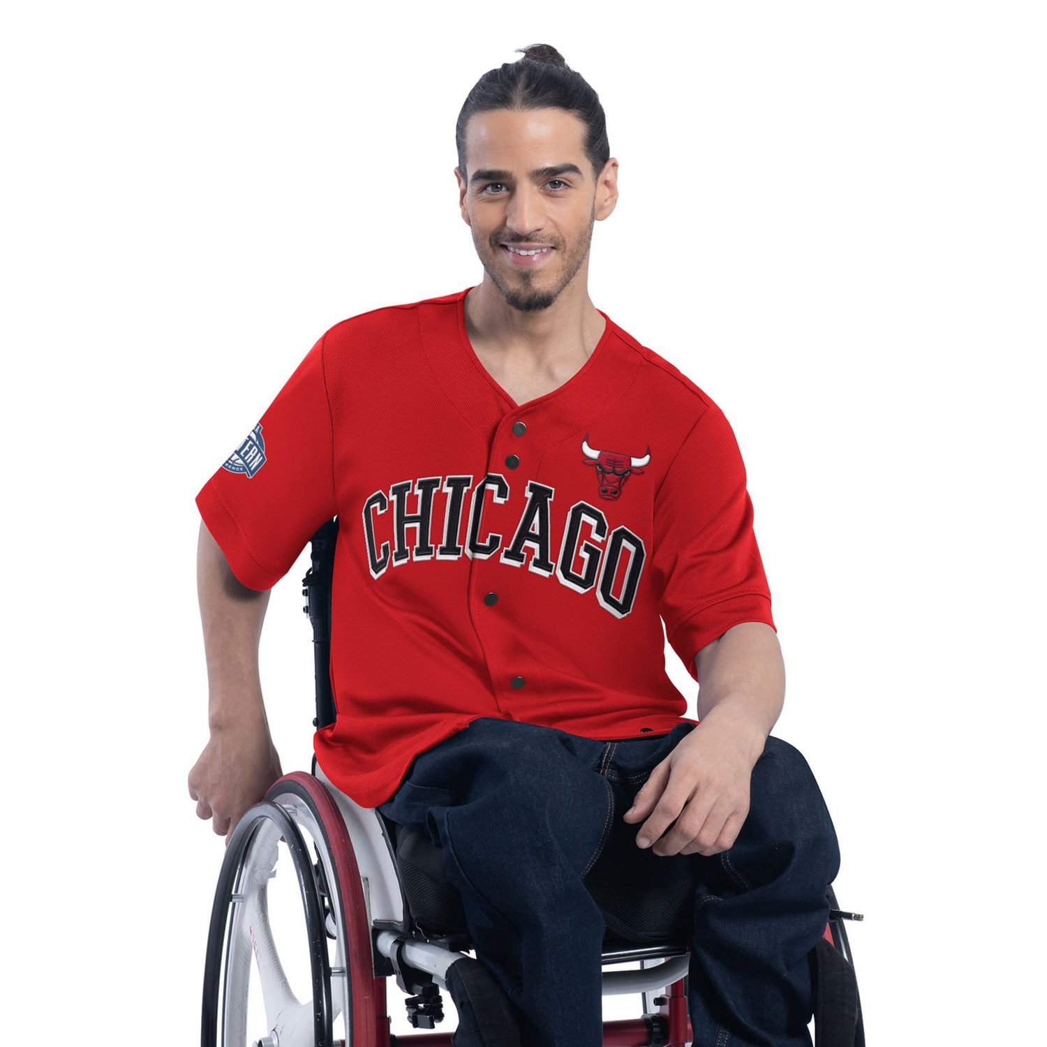 G-III Sports by Carl Banks Chicago Bulls Adaptive Star Player Fashion Baseball Jersey