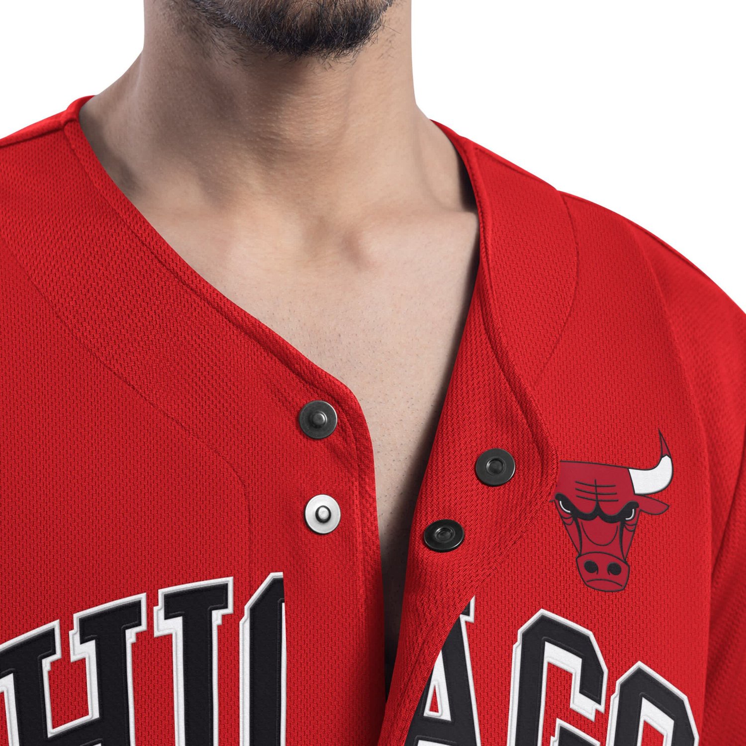 G-III Sports by Carl Banks Chicago Bulls Adaptive Star Player Fashion Baseball Jersey - view number 2