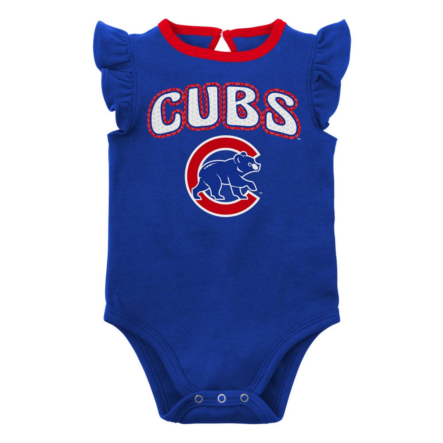 Girls Newborn  Heather Gray Chicago Cubs Little Fan Two-Pack Bodysuit Set - view number 2