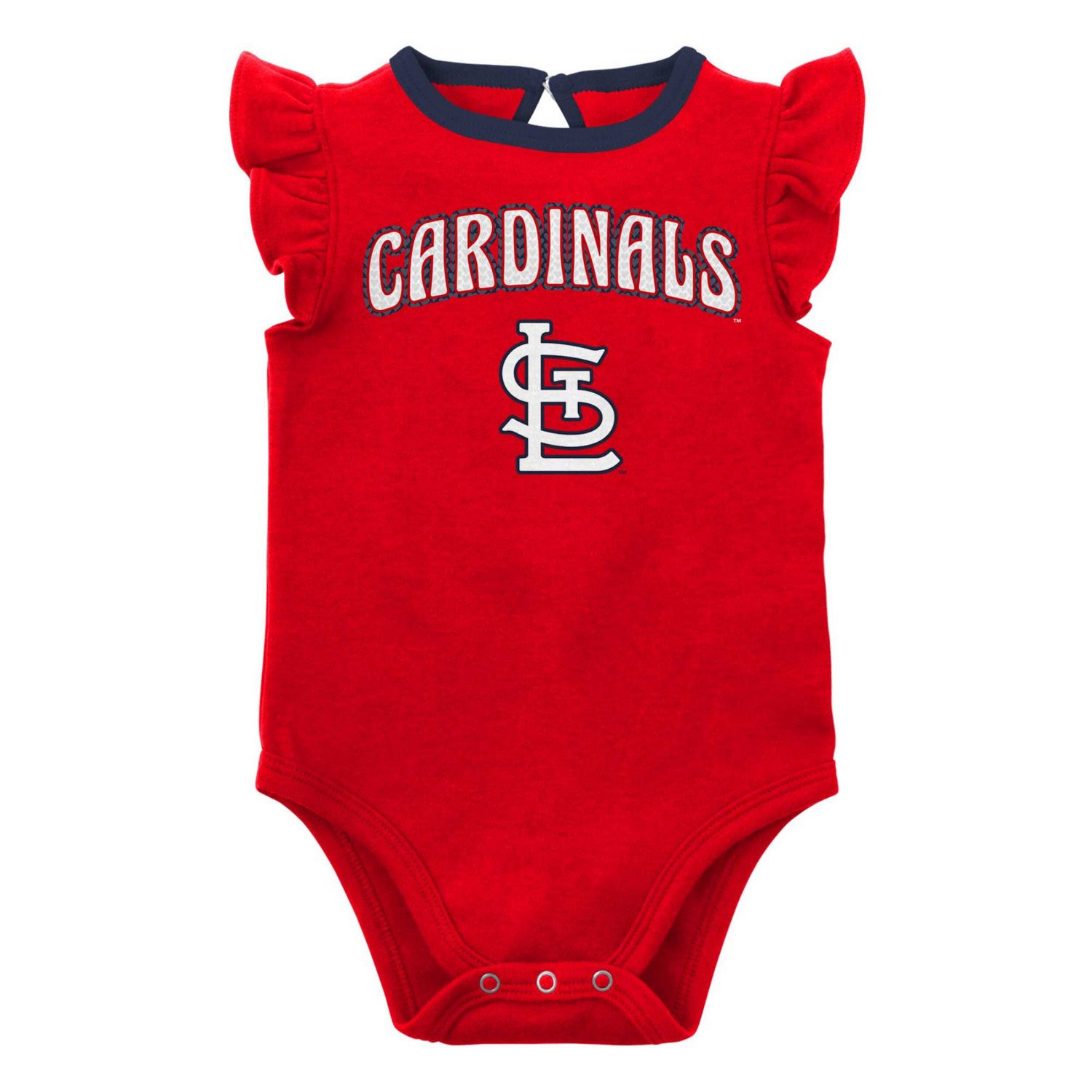Girls Newborn  Heather Gray St Louis Cardinals Little Fan Two-Pack Bodysuit Set - view number 2