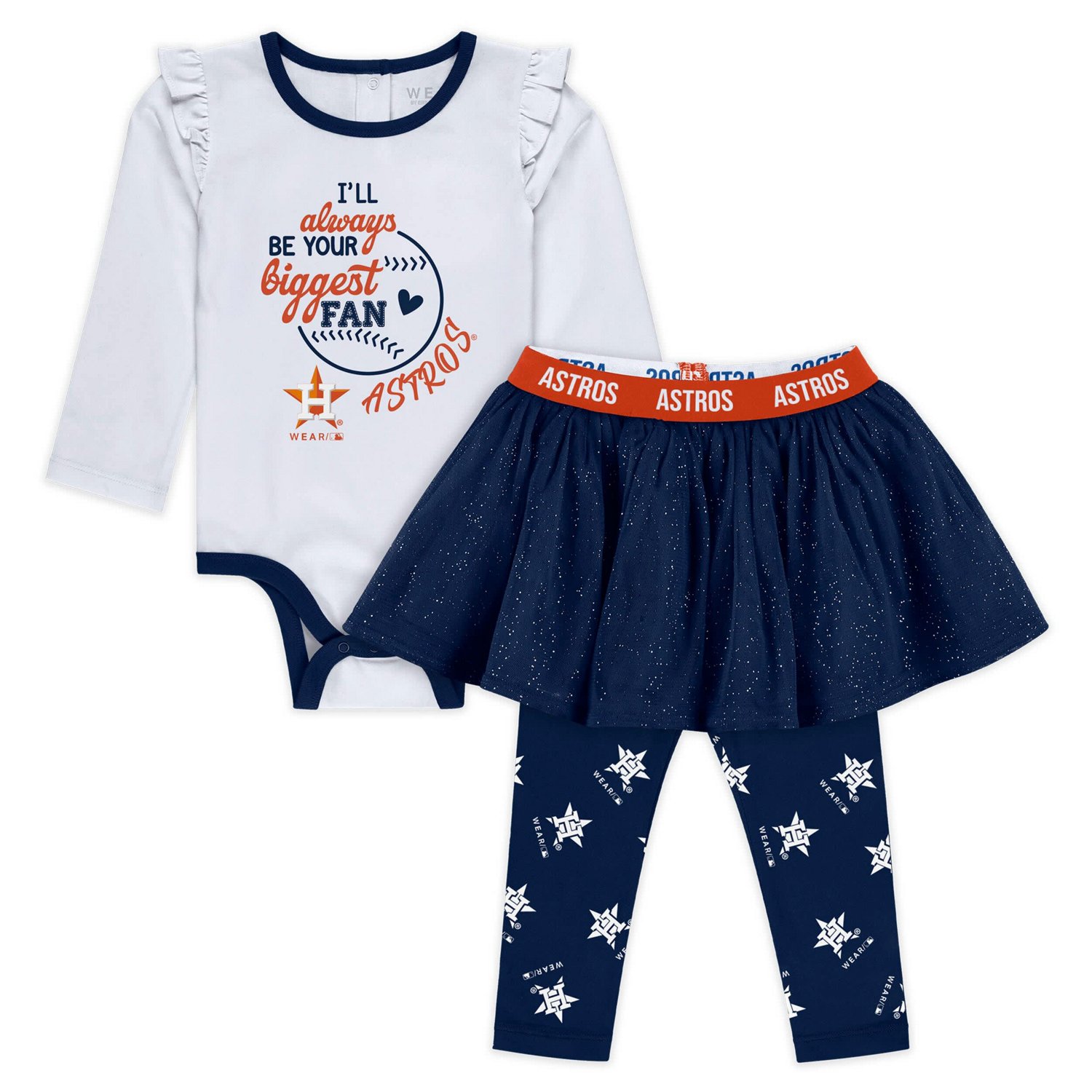 Girls Newborn  WEAR by Erin Andrews Houston Astros Three-Piece Tutu Set