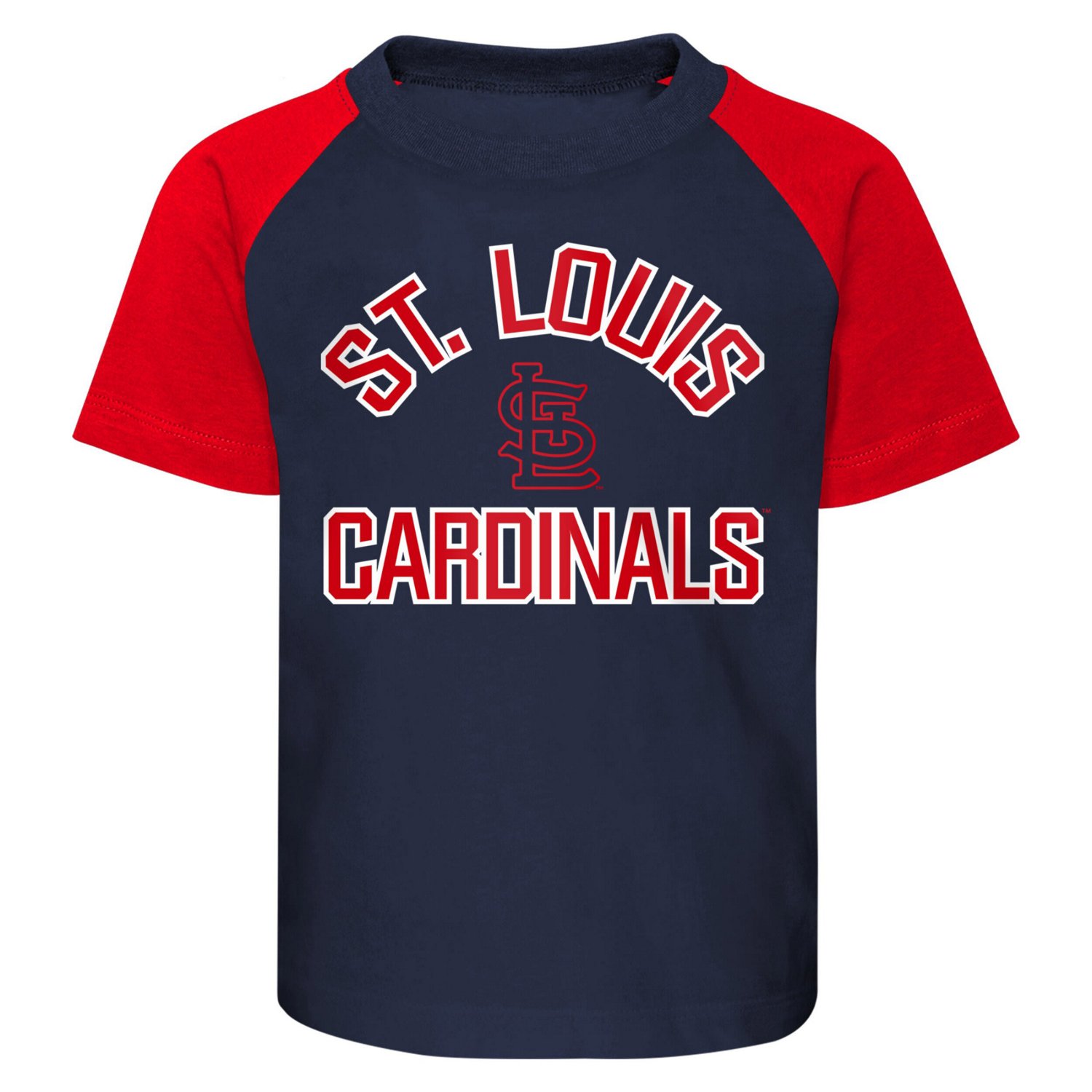 Heather Gray St Louis Cardinals Ground Out Baller Raglan T-Shirt and Shorts Set - view number 2