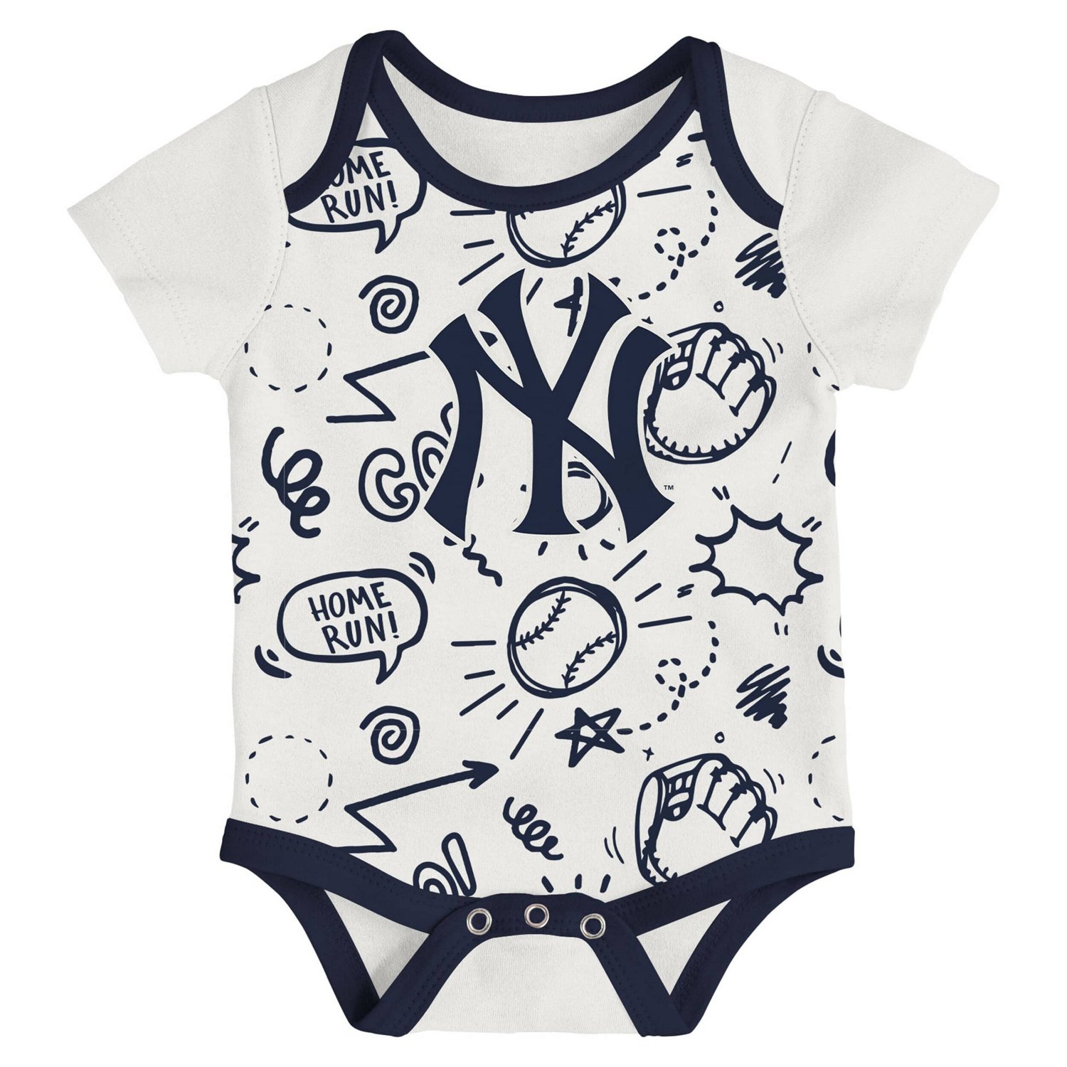 Infant Outerstuff New York Yankees All Day Play Three-Piece Bodysuit Set - view number 4