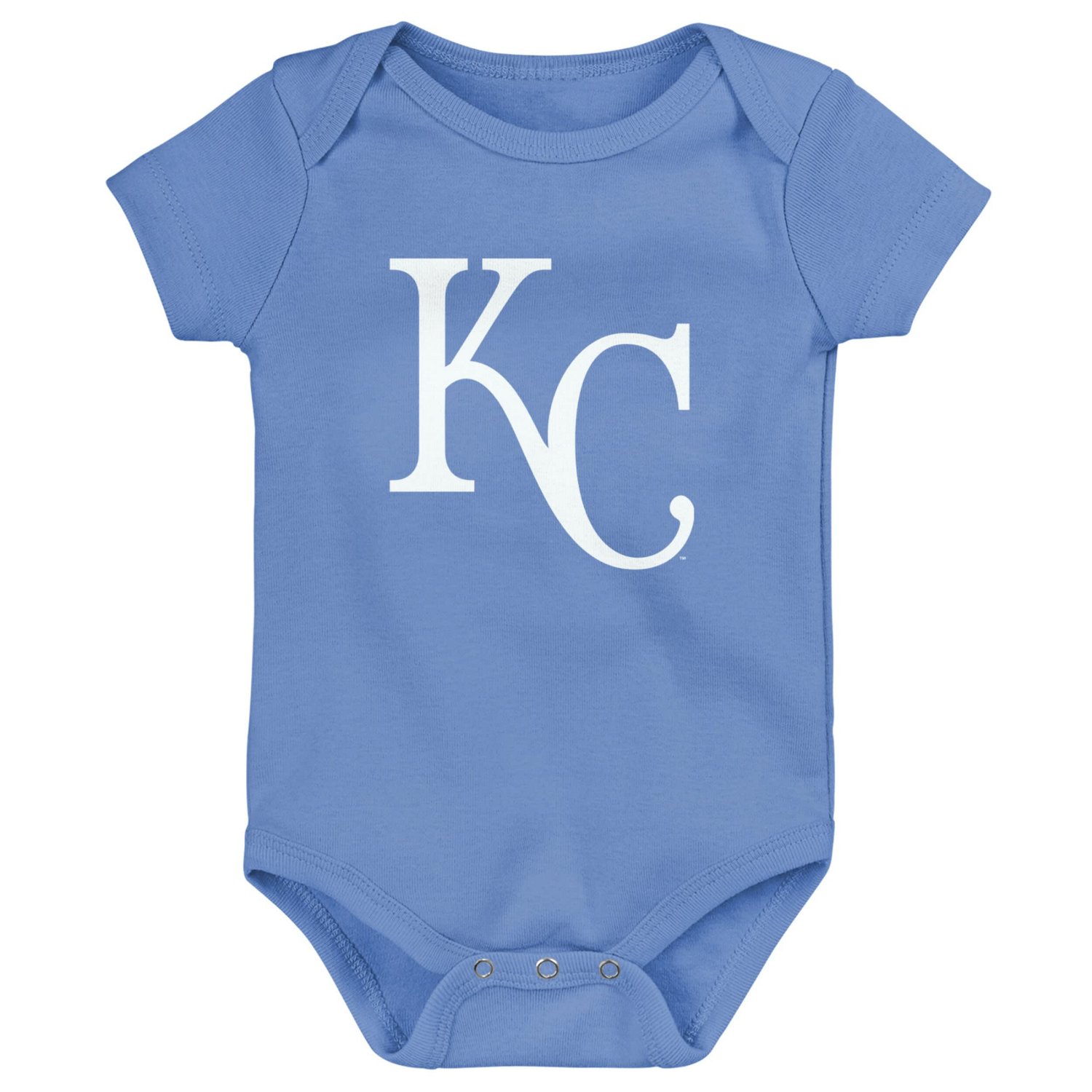 Light White Heather Gray Kansas City Royals Biggest Little Fan 3-Pack Bodysuit Set - view number 2