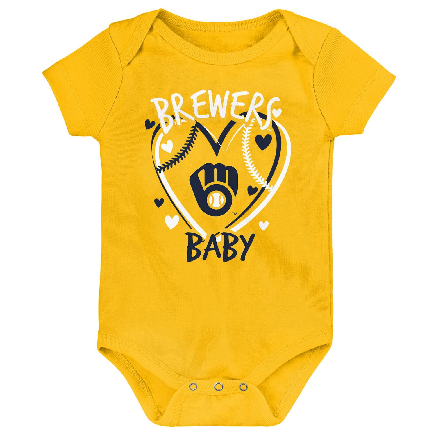 Milwaukee Brewers Slide Home Three-Pack Bodysuit Set - view number 3