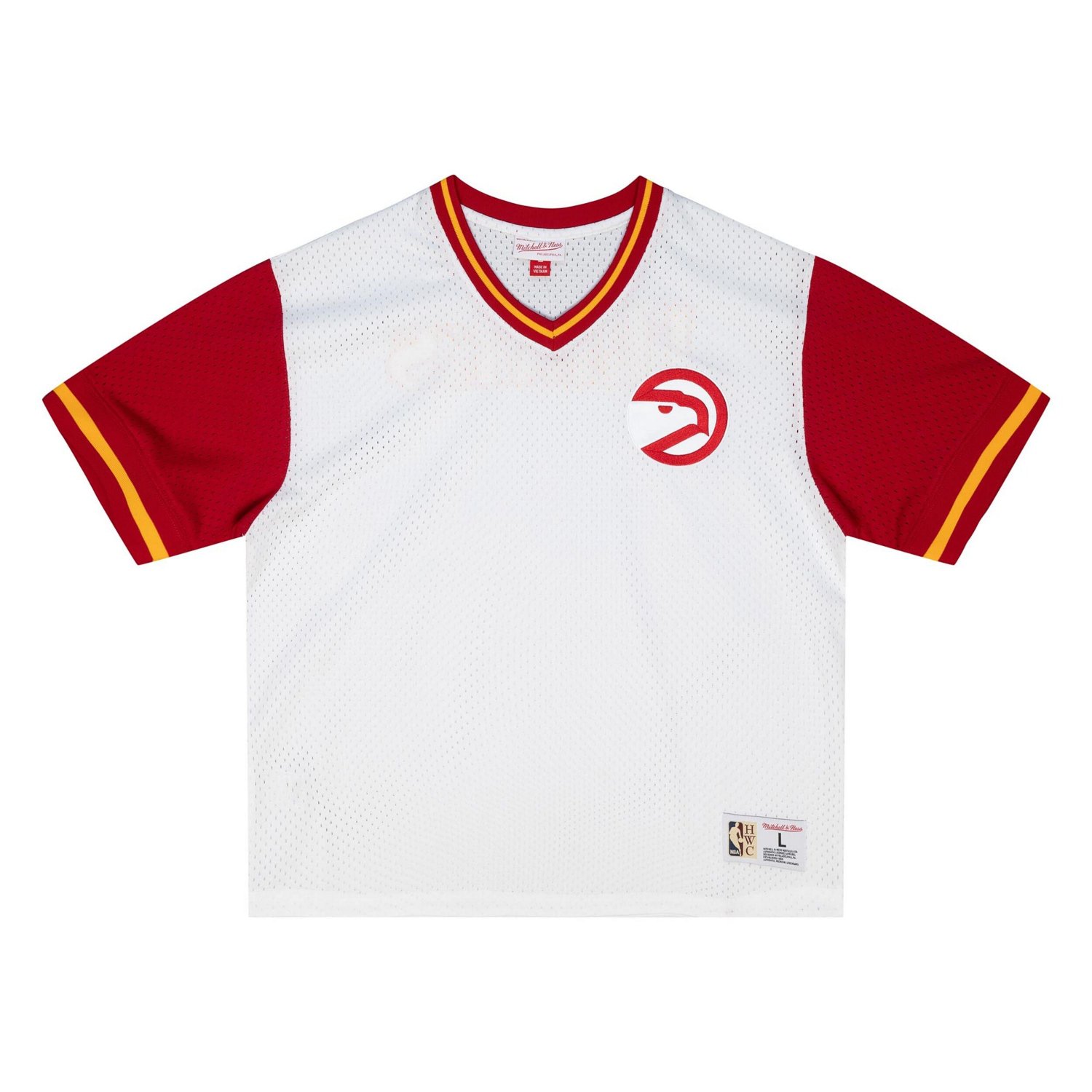 Mitchell  Ness Atlanta Hawks Fashion Mesh V-Neck Top                                                                             - view number 2