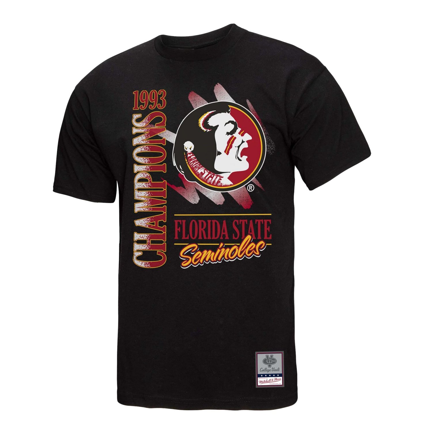 Mitchell  Ness Florida State Seminoles Retro Brush Mineral Wash T-Shirt