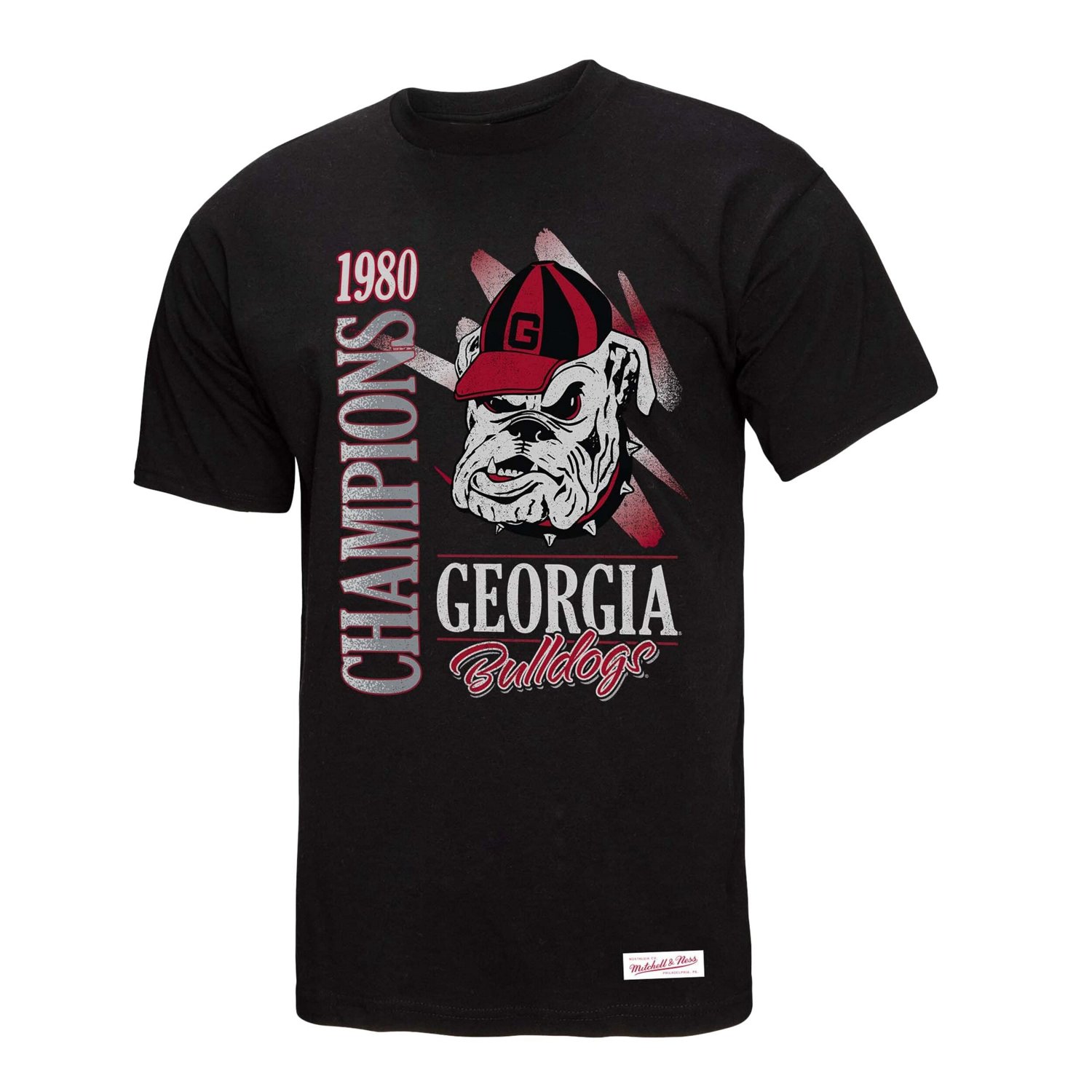 Mitchell  Ness Georgia Bulldogs Retro Brush Mineral Wash T-Shirt