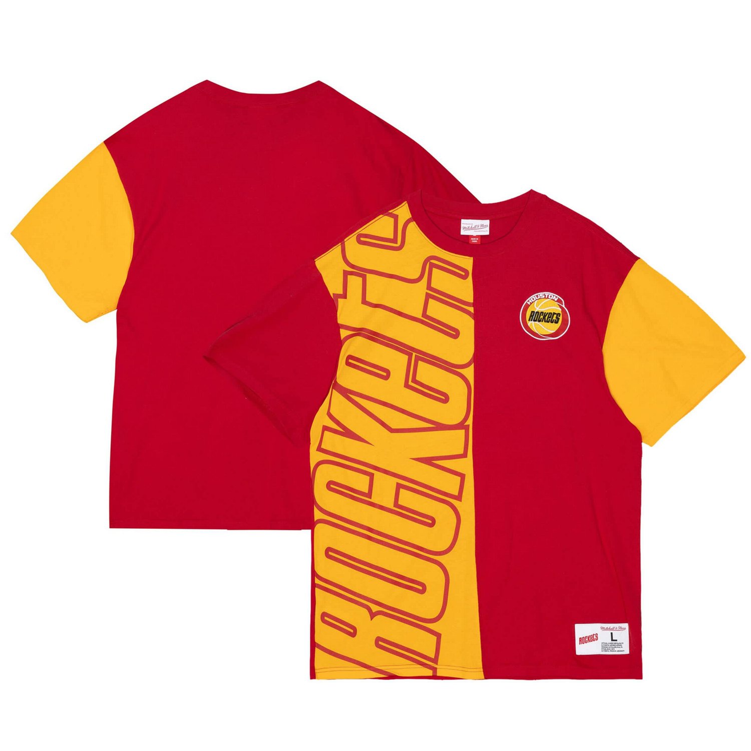 Mitchell  Ness Gold Houston Rockets Play By 20 T-Shirt