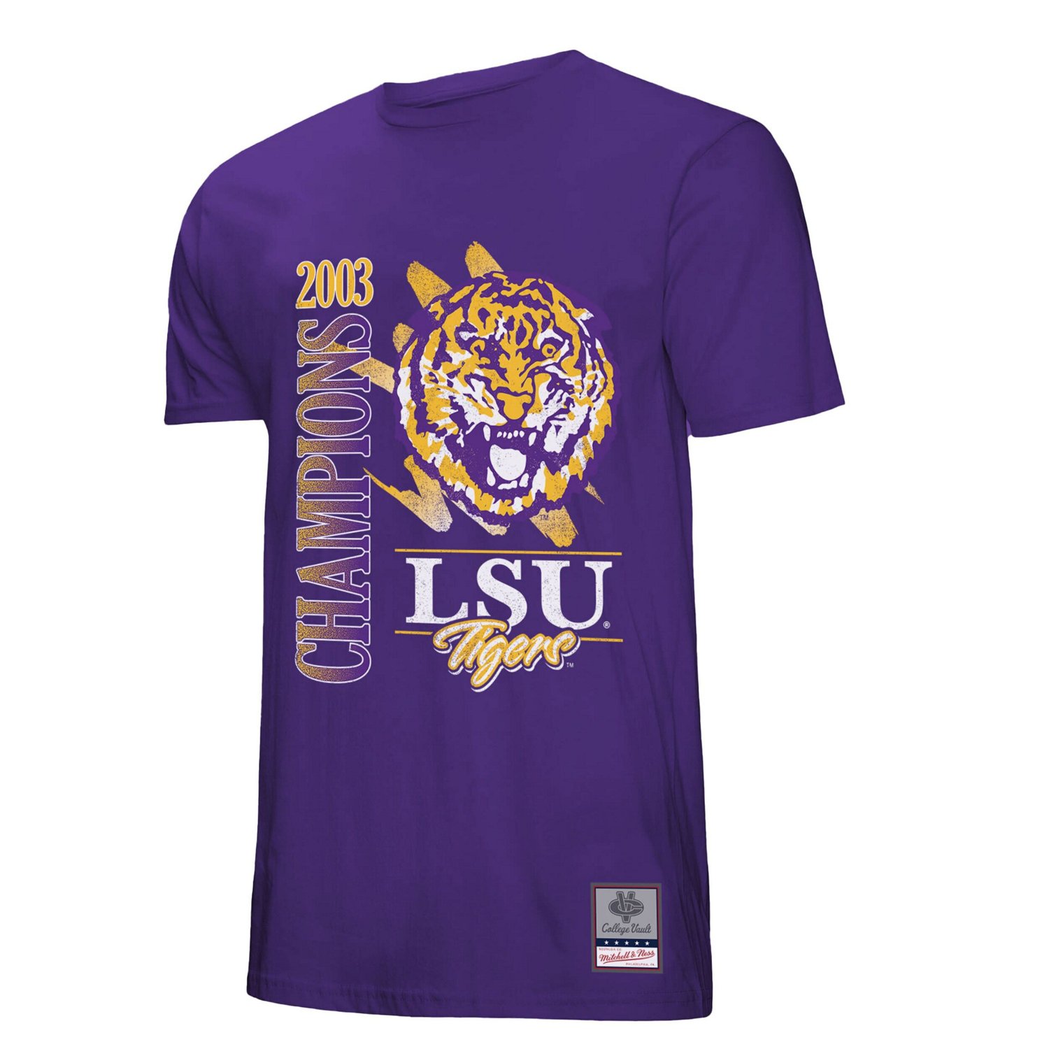 Mitchell  Ness LSU Tigers Retro Brush Mineral Wash T-Shirt - view number 2